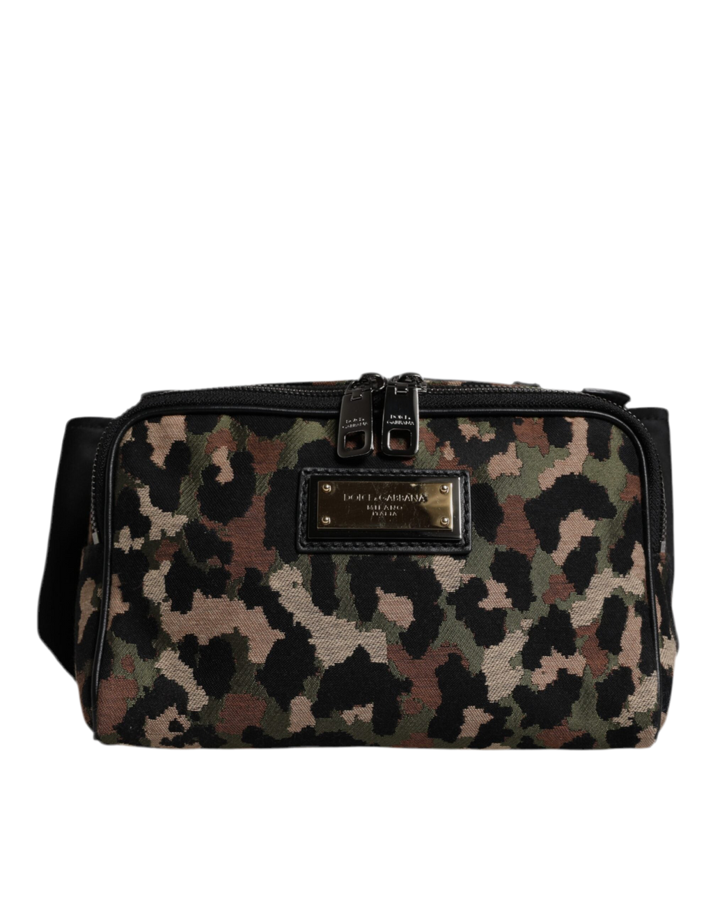 Dolce & Gabbana Multicolor Leopard DG Logo Belt Waist Fanny Pack Bag