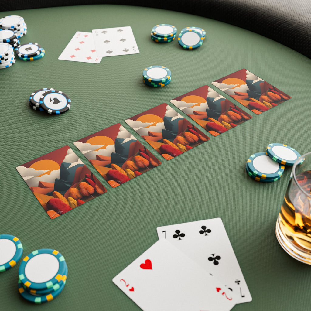 Maison Verne Poker Karten "Ember Peaks" - Golden Autumn No. 01