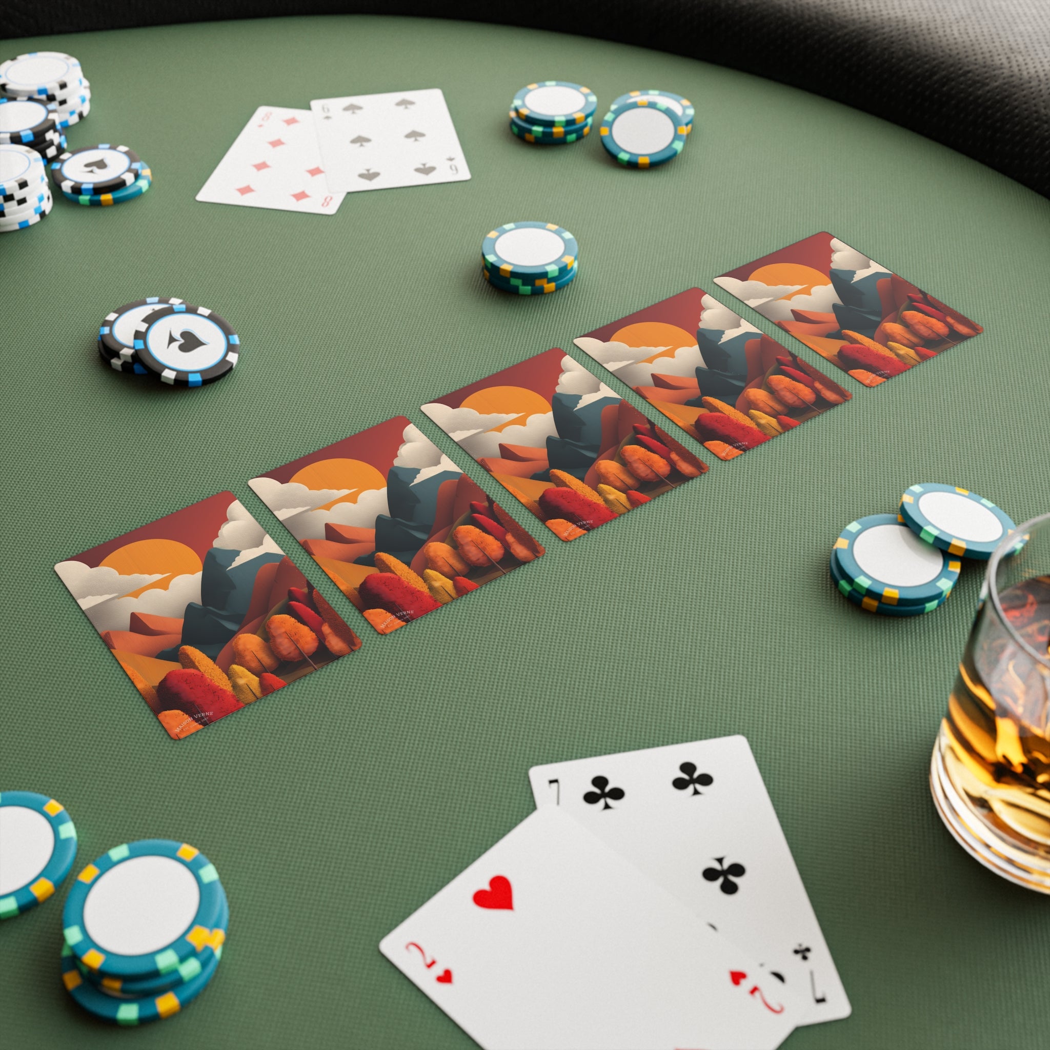 Maison Verne Poker Karten "Ember Peaks" - Golden Autumn No. 01