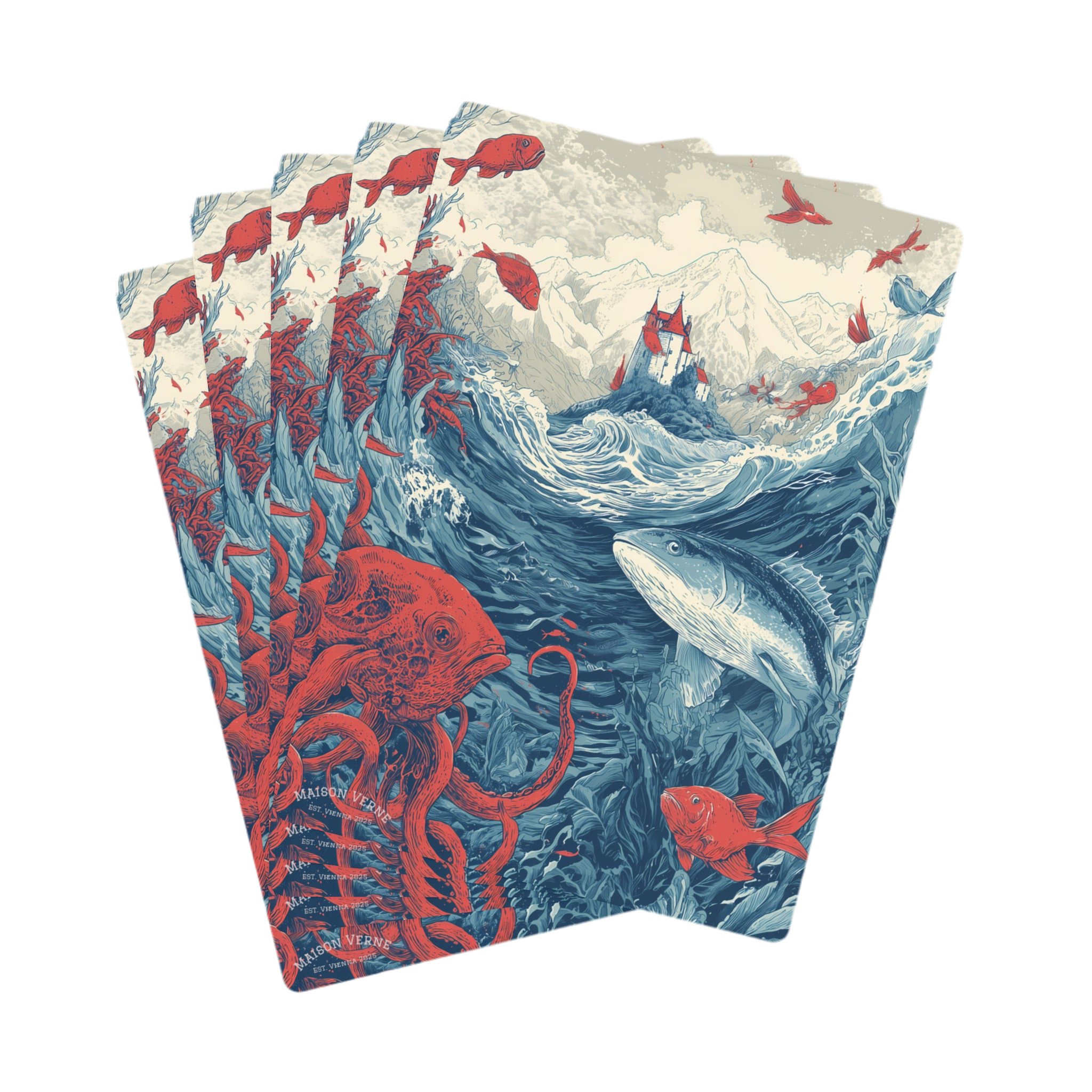 Maison Verne Poker Karten "Kingdom beneath the Waves" - Opal Depths No. 26