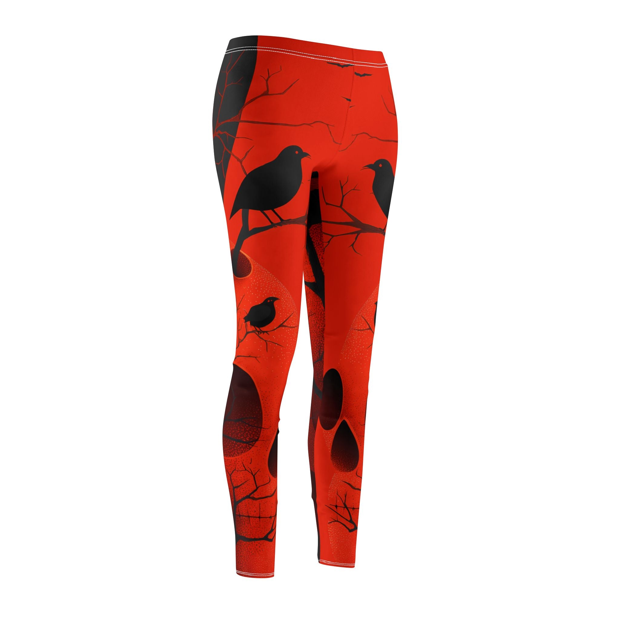 Maison Verne Halloween Ltd. Edition Plus Size Damen Leggings "Ravens Reign" - 🎃👻 Wicked Elegance No. 61 👻🎃