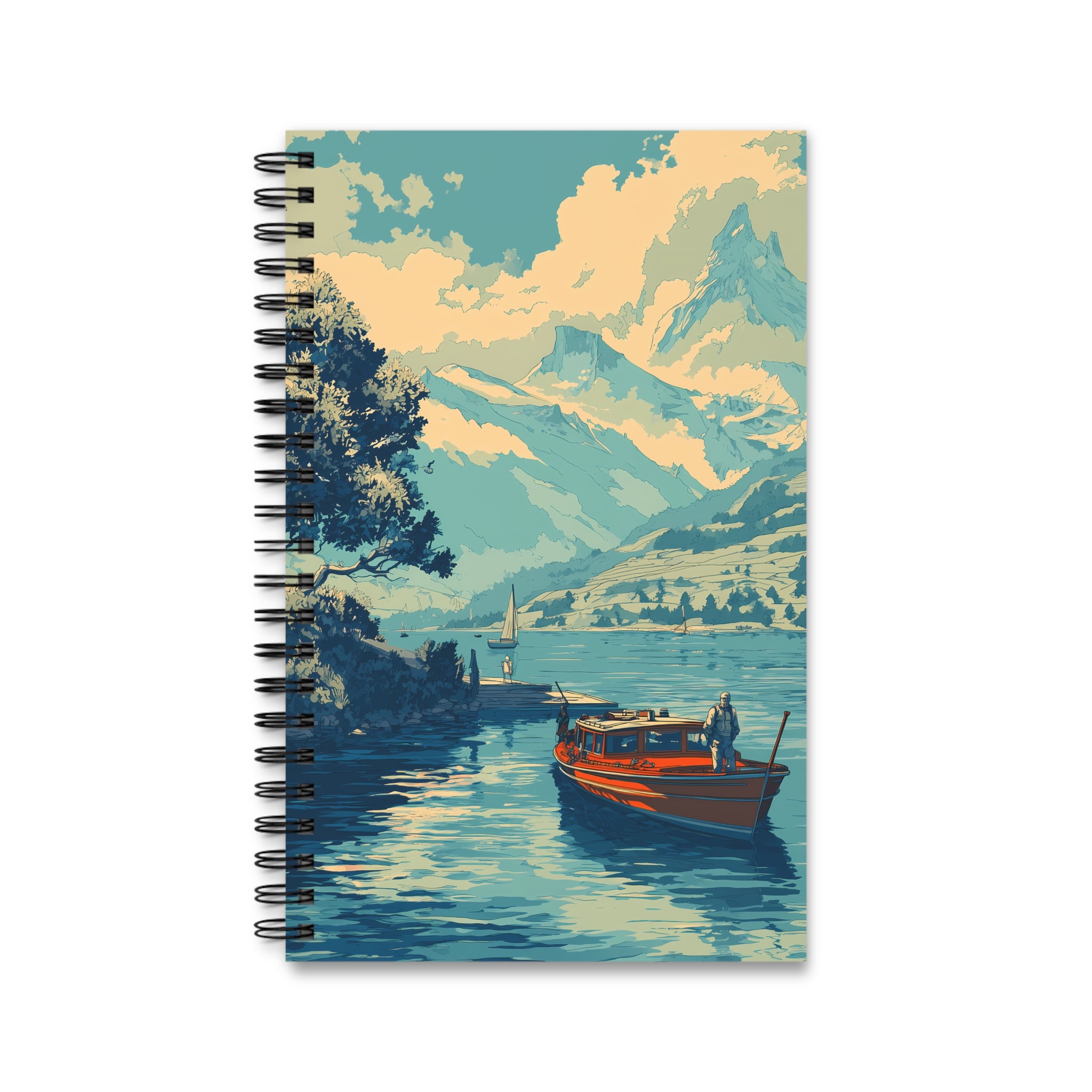 Notizbuch mit Spiralbindung "Mountain Lake" - Below & Beyond No. 02