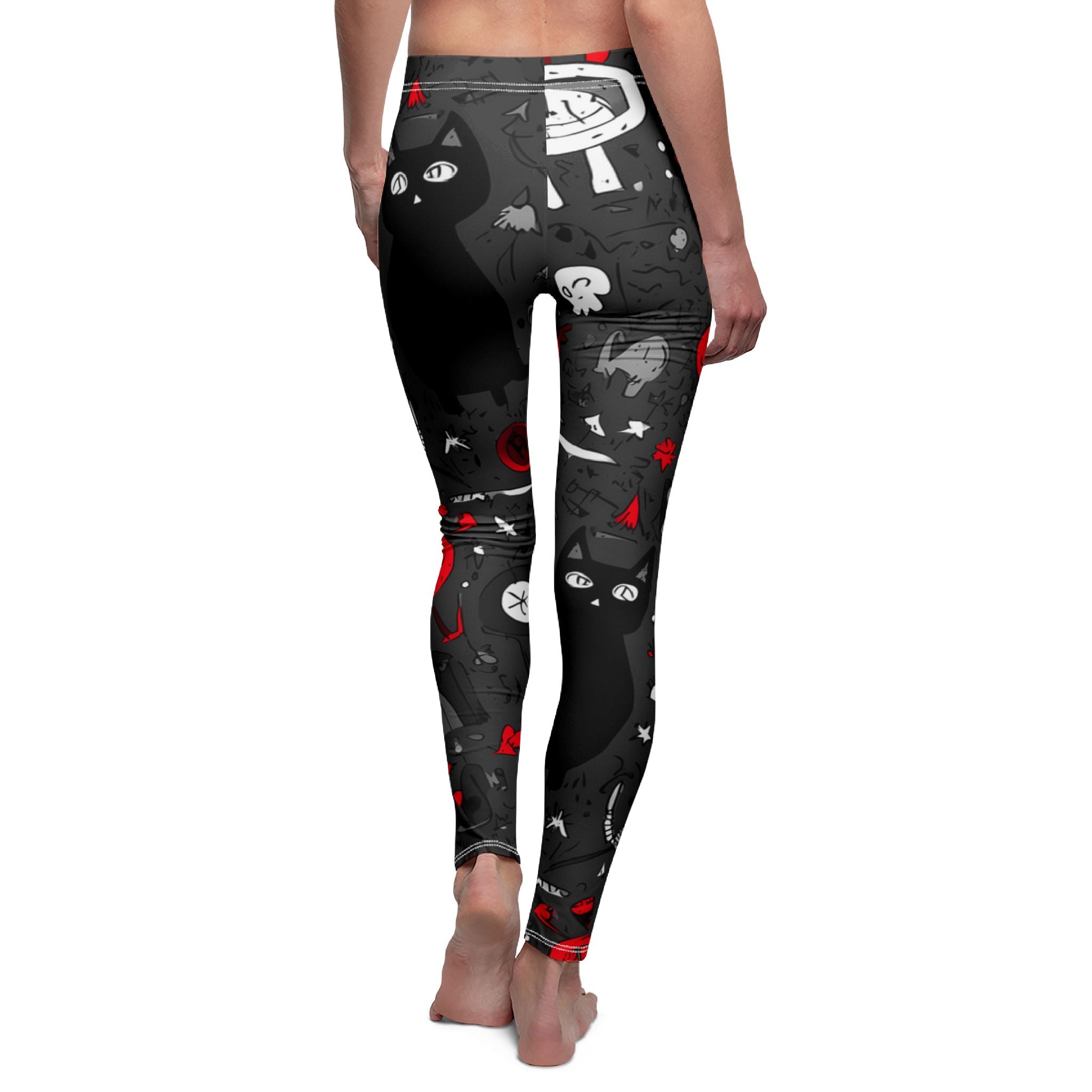Maison Verne Halloween Ltd. Edition Damen Leggings "Midnight Mischief" - 🎃👻 Wicked Elegance No. 74 👻🎃
