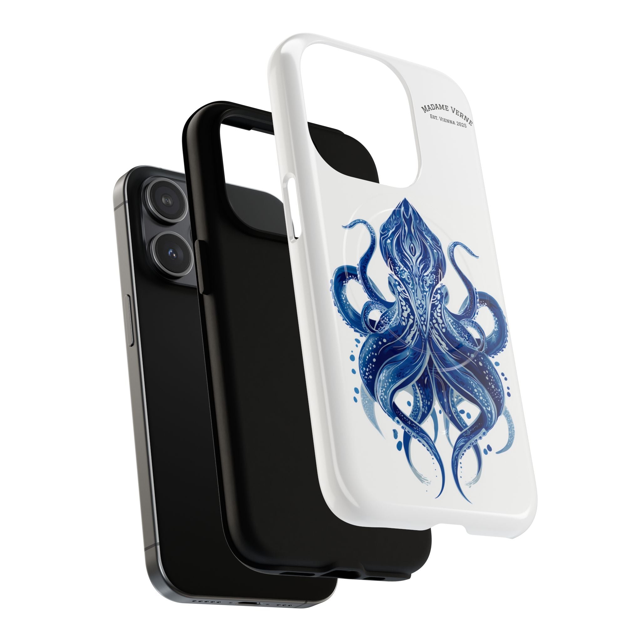 MagSafe iPhone-Schutzhülle "Deep Blue Bloom" - Opal Depths No. 32