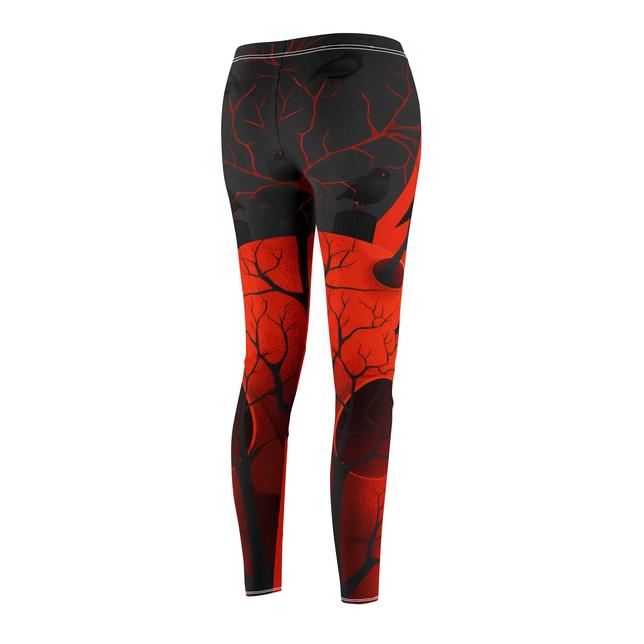 Maison Verne Halloween Ltd. Edition Damen Leggings "Ravens Reign" - 🎃👻 Wicked Elegance No. 61 👻🎃