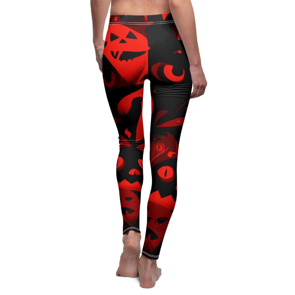 Maison Verne Halloween Ltd. Edition Damen Leggings "Carnival of Shadows" - 🎃👻 Wicked Elegance No. 51 👻🎃