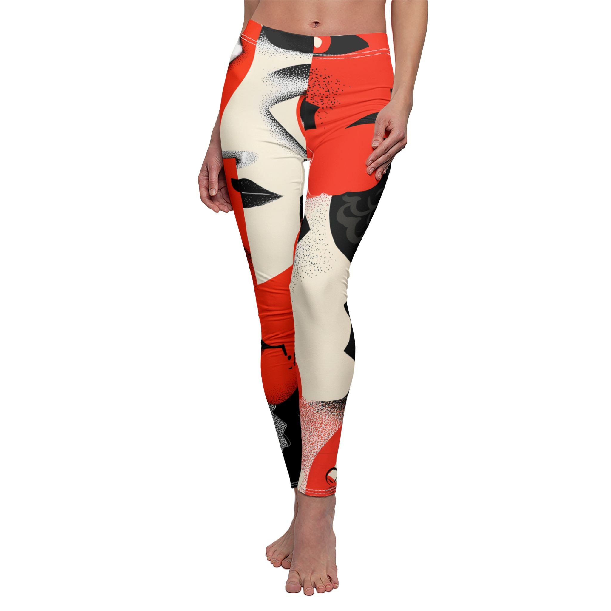 Maison Verne Halloween Ltd. Edition Damen Leggings "Haunted Gazes" - 🎃👻 Wicked Elegance No. 63 👻🎃