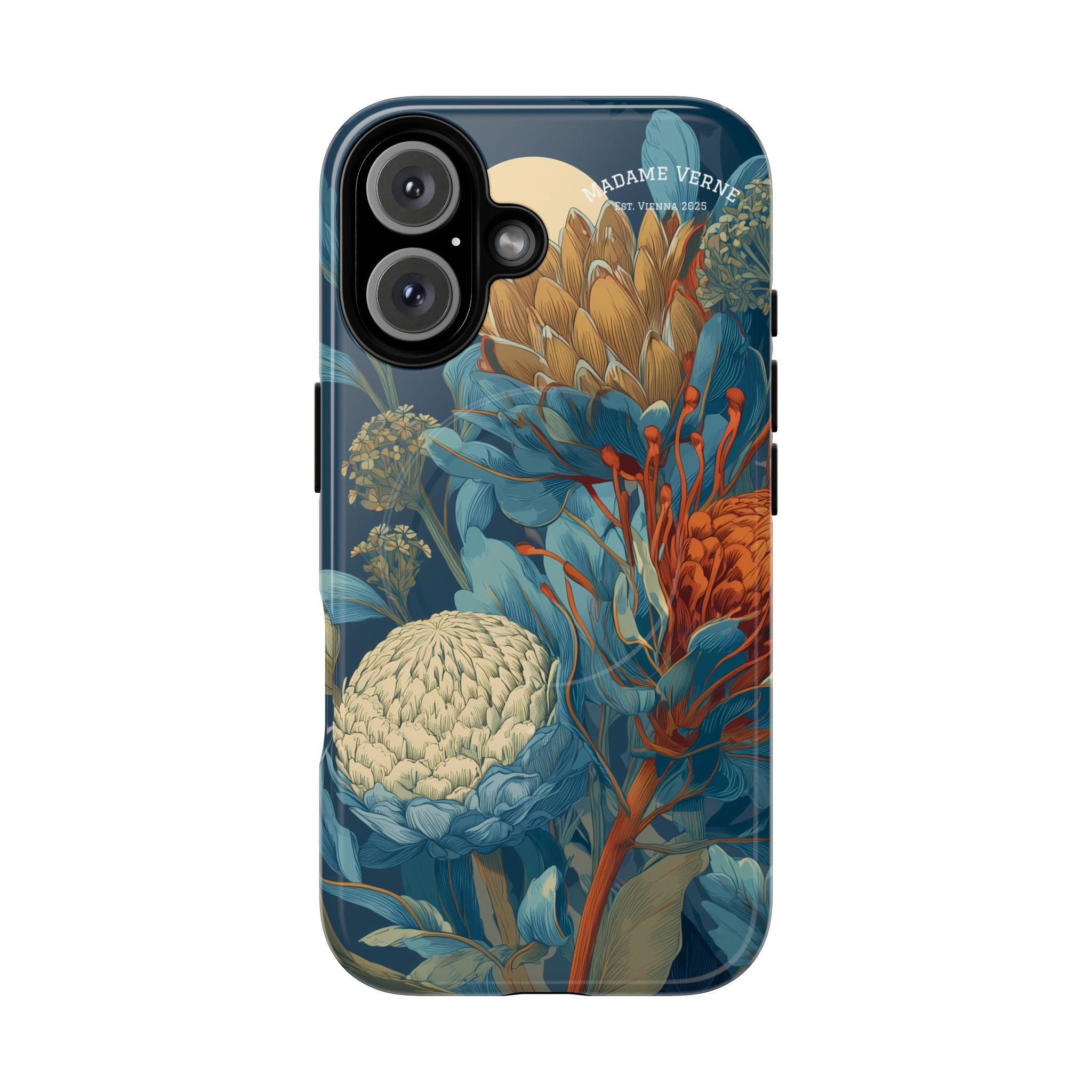 MagSafe iPhone-Schutzhülle "Protea Reverie" - Cosmic Botanicals No. 62