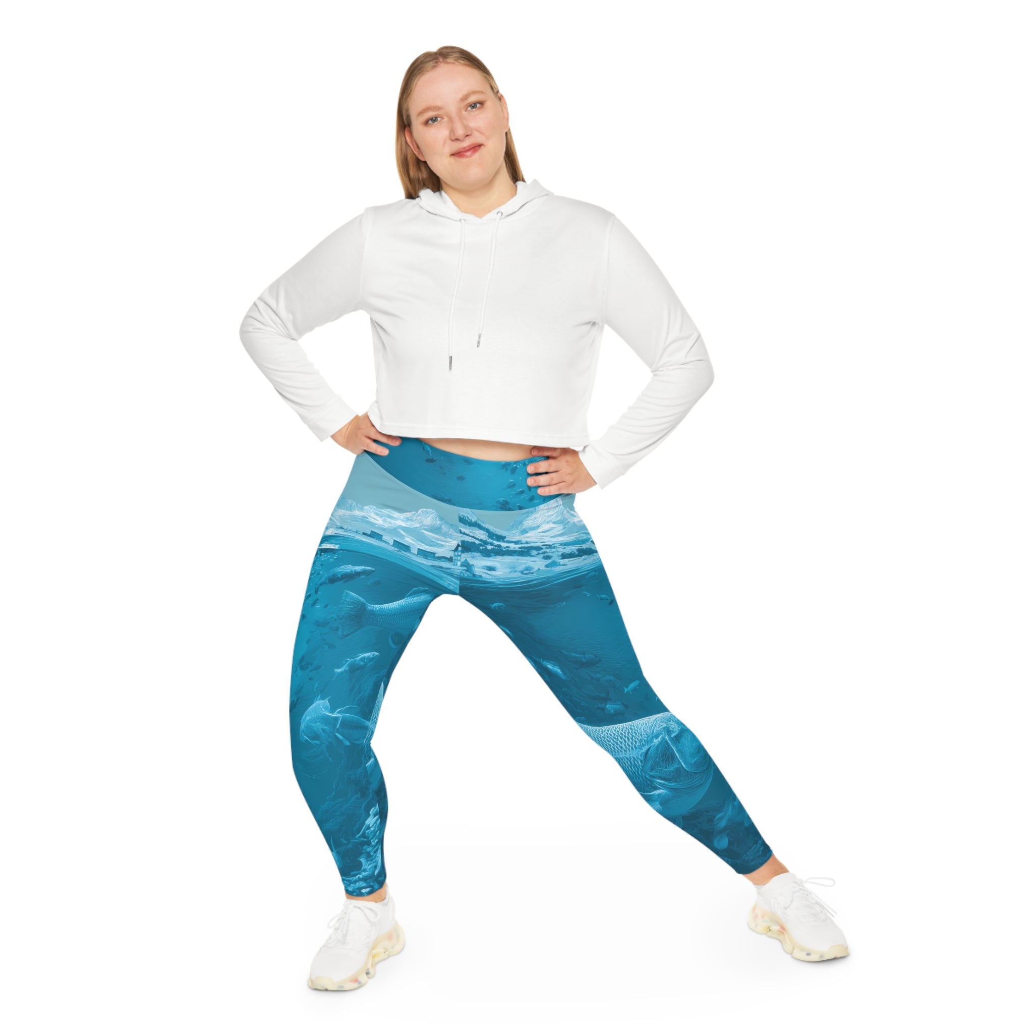 Underwater Adventure Plus Size Leggings | Fish Print Yoga Pants, Activewear for Outdoor Lovers, Ocean Inspired Exercise Gear, Unique [...]