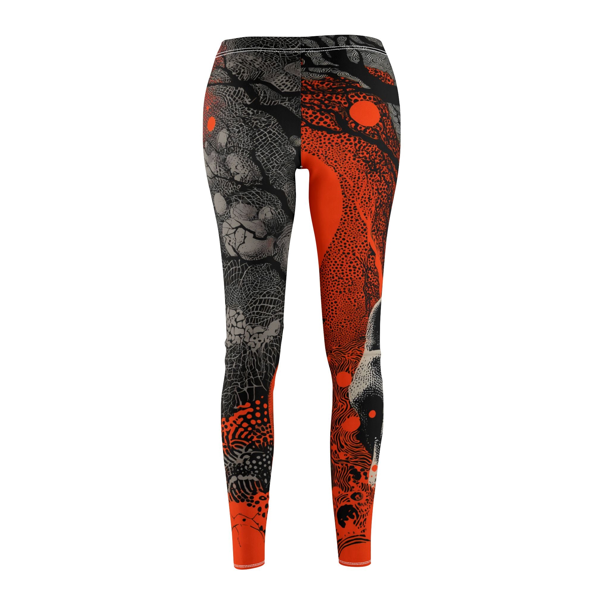 Maison Verne Halloween Ltd. Edition Damen Leggings "Crimson Eclipse" - 🎃👻 Wicked Elegance No. 54 👻🎃