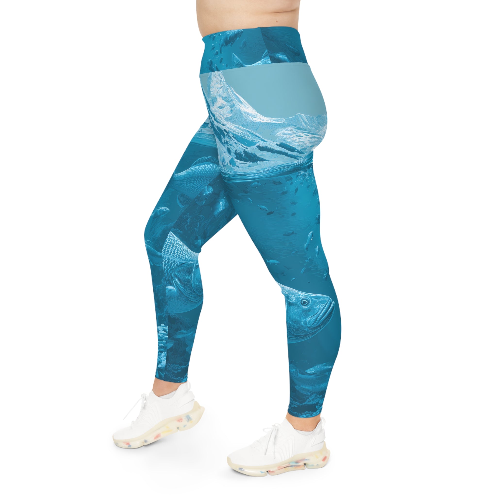 Underwater Adventure Plus Size Leggings | Fish Print Yoga Pants, Activewear for Outdoor Lovers, Ocean Inspired Exercise Gear, Unique [...]