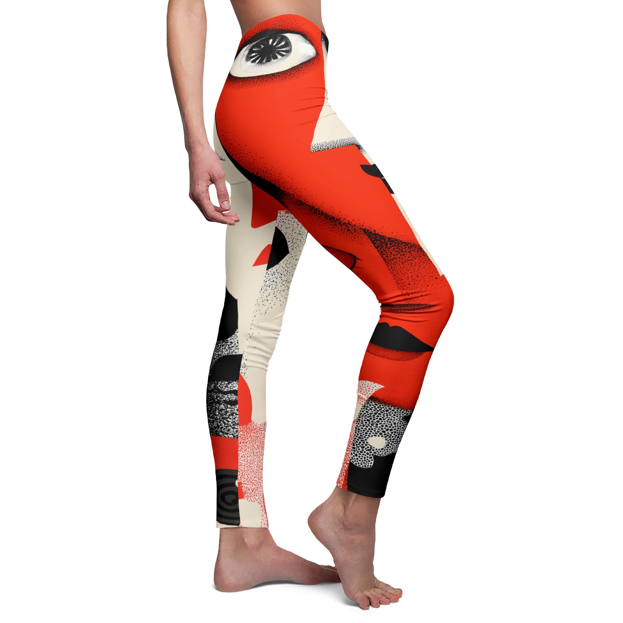 Maison Verne Halloween Ltd. Edition Damen Leggings "Haunted Gazes" - 🎃👻 Wicked Elegance No. 63 👻🎃