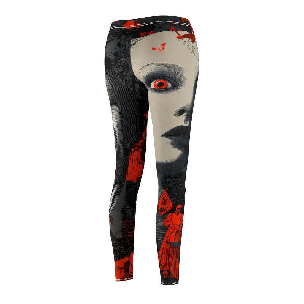 Maison Verne Halloween Ltd. Edition Damen Leggings "Crimson Gaze" - 🎃👻 Wicked Elegance No. 71 👻🎃