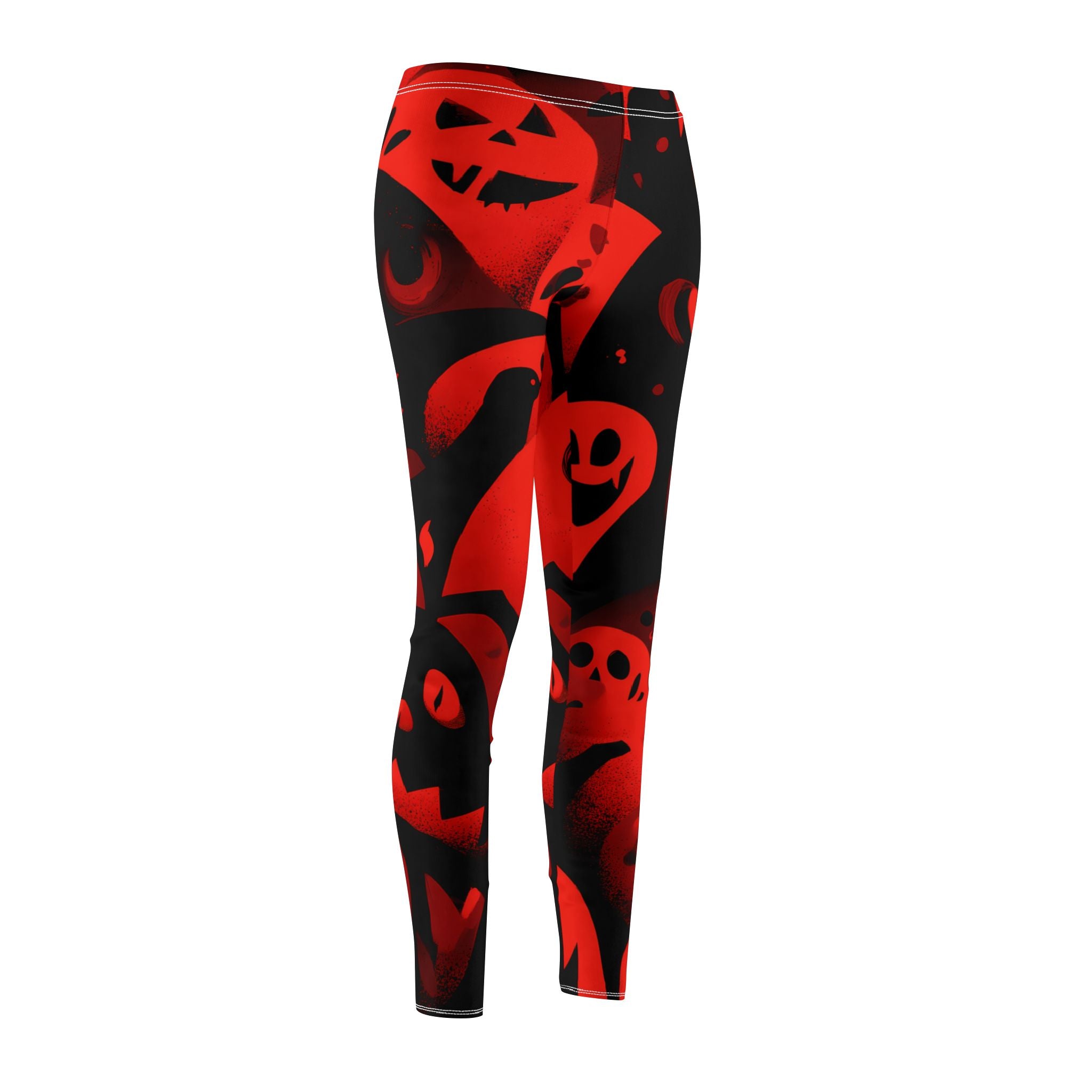 Maison Verne Halloween Ltd. Edition Plus Size Damen Leggings "Carnival of Shadows" - 🎃👻 Wicked Elegance No. 51 👻🎃