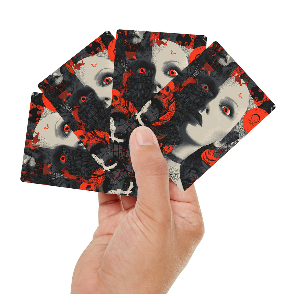 Maison Verne Halloween Ltd. Edition Poker Karten "Crimson Gaze" - 🎃👻 Wicked Elegance No. 71 👻🎃