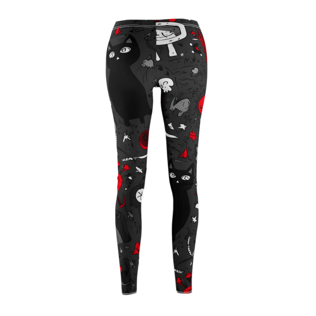 Maison Verne Halloween Ltd. Edition Plus Size Damen Leggings "Midnight Mischief" - 🎃👻 Wicked Elegance No. 74 👻🎃
