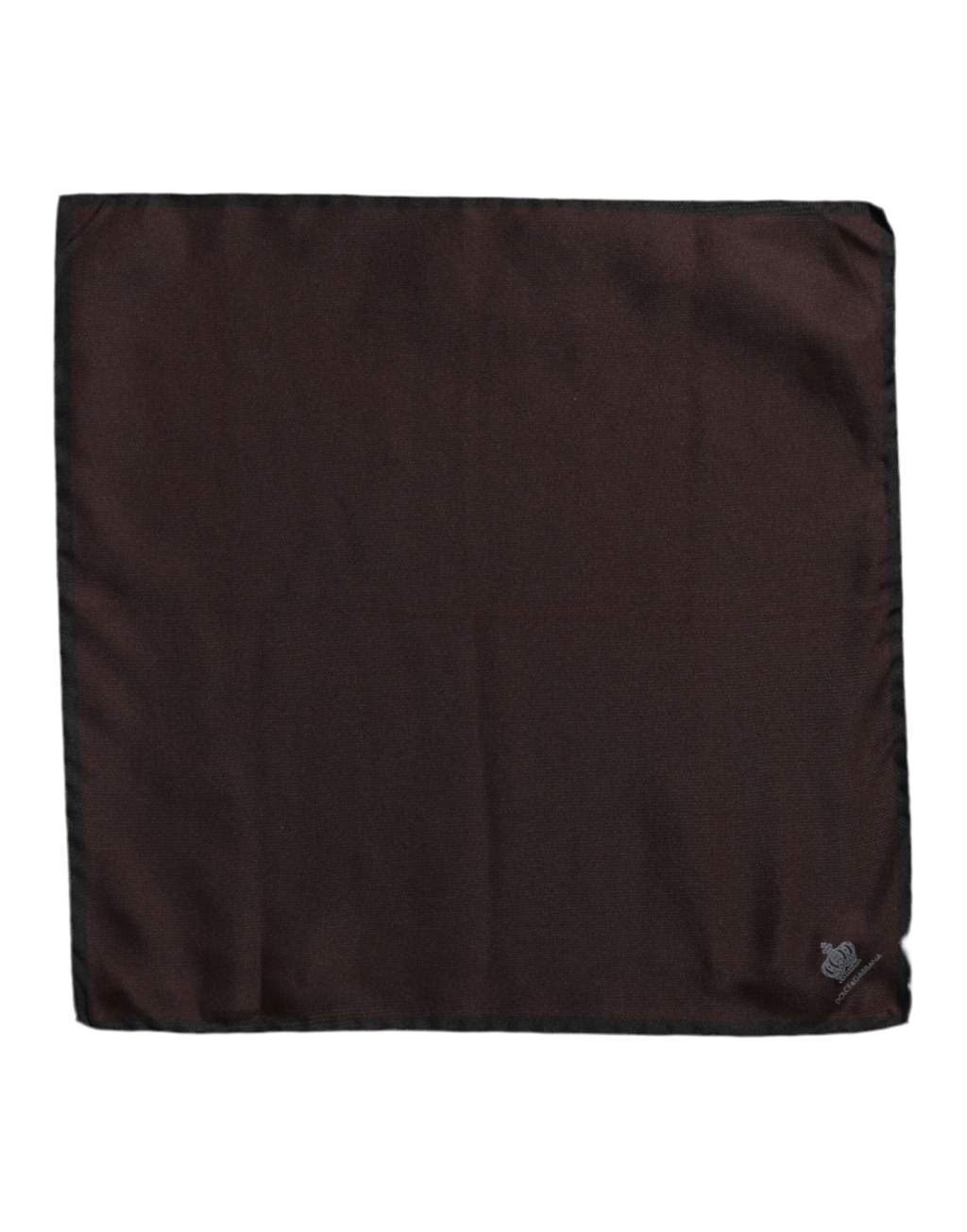 Dolce & Gabbana Brown DG Crown Silk Square Men Foulard Scarf