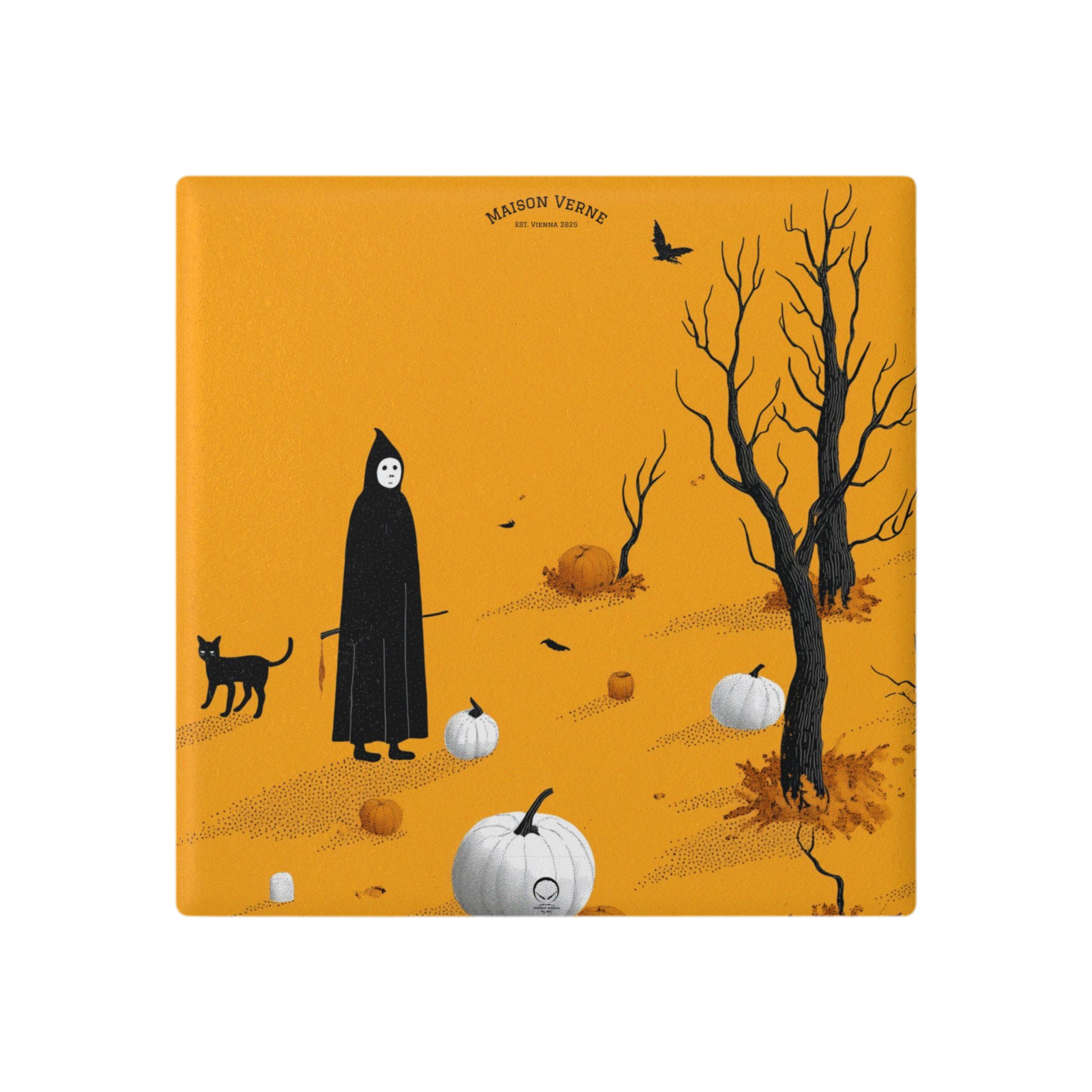Maison Verne Halloween Ltd. Edition Keramik Untersetzer "Silent Harvest" - 🎃👻 Wicked Elegance No. 11 👻🎃