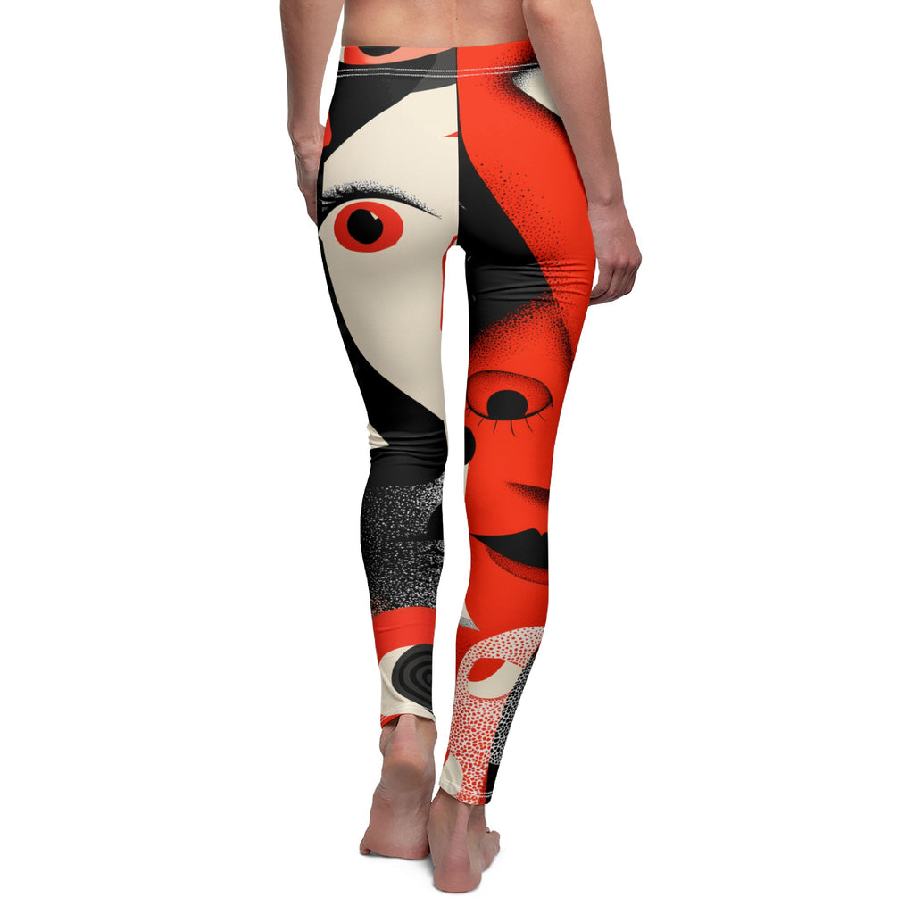 Maison Verne Halloween Ltd. Edition Damen Leggings "Haunted Gazes" - 🎃👻 Wicked Elegance No. 63 👻🎃
