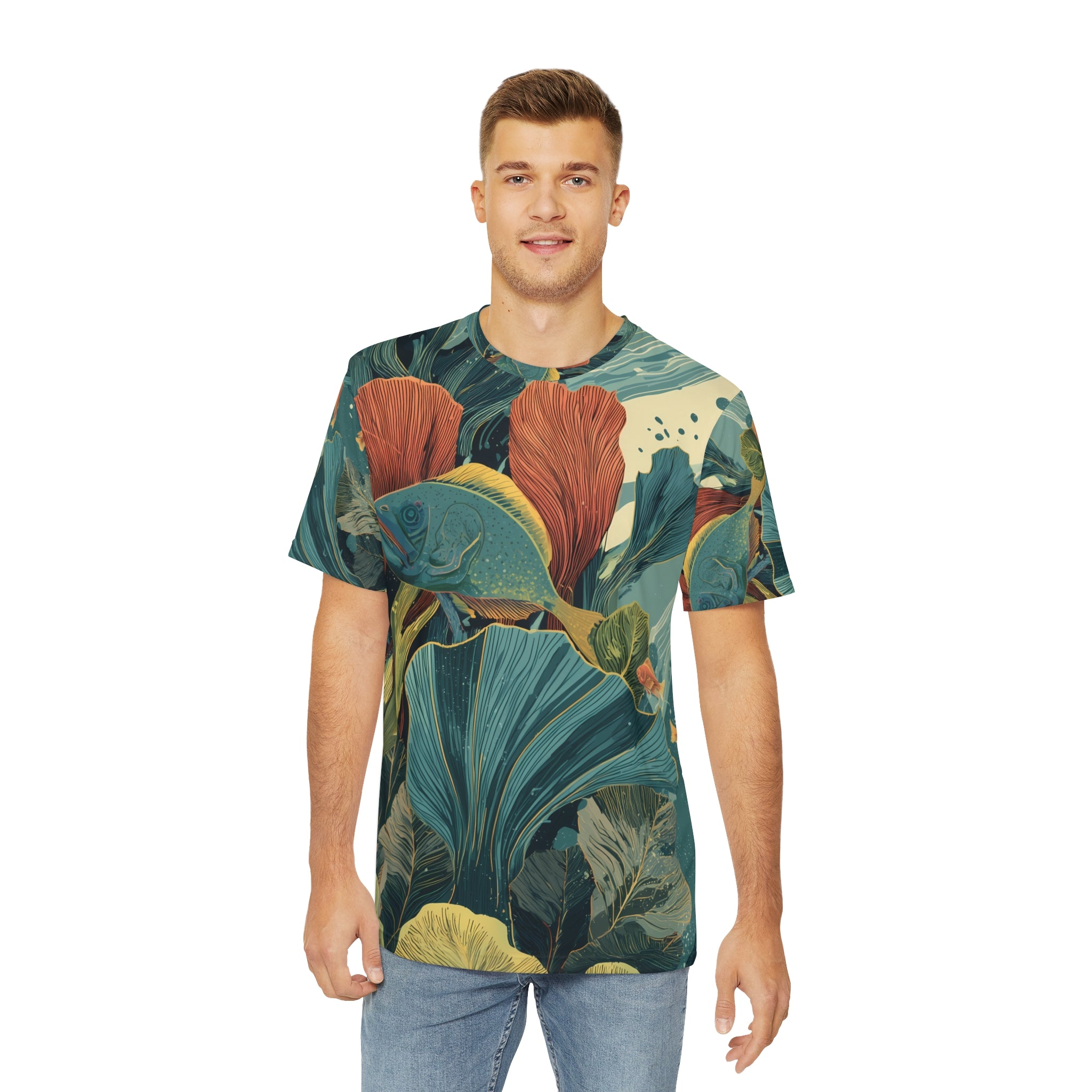 Männer Shirt "Verdant Currents", Cosmic Botanicals No. 65