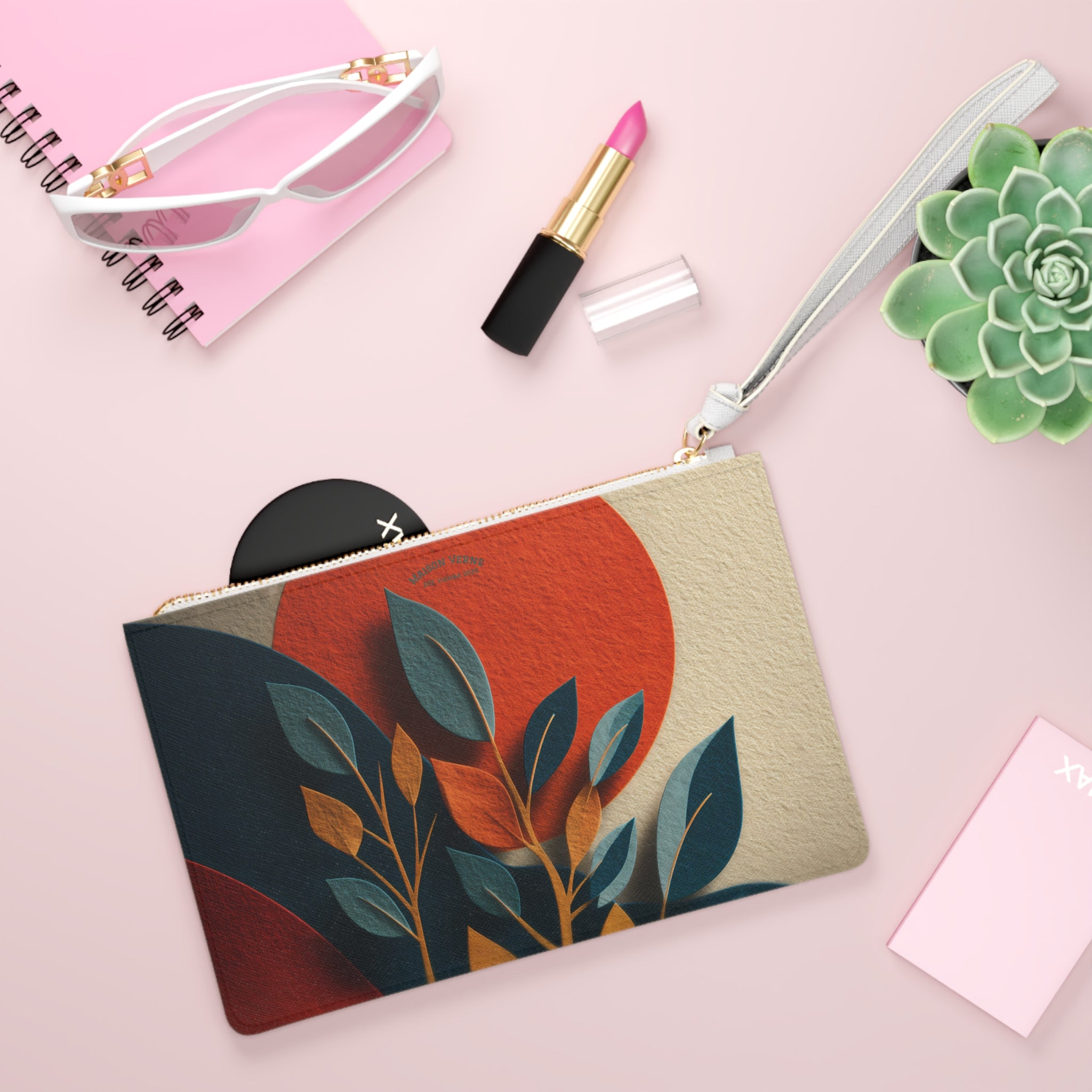Maison Verne Clutch Bag "Sunlit Leaves"- Golden Autumn No. 48