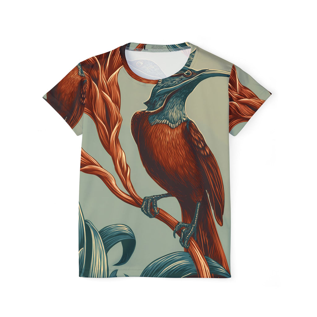 Plus Size Damen T-shirt "Crimson Sentinel" - Wilderness Whisper No. 46
