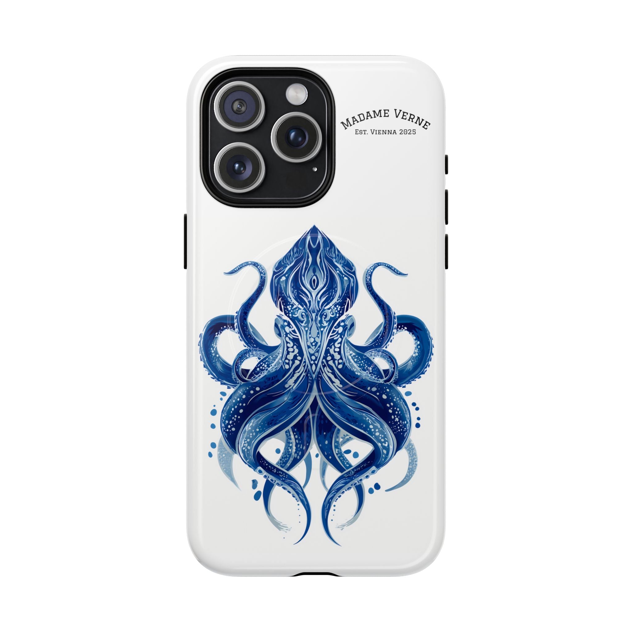 MagSafe iPhone-Schutzhülle "Deep Blue Bloom" - Opal Depths No. 32
