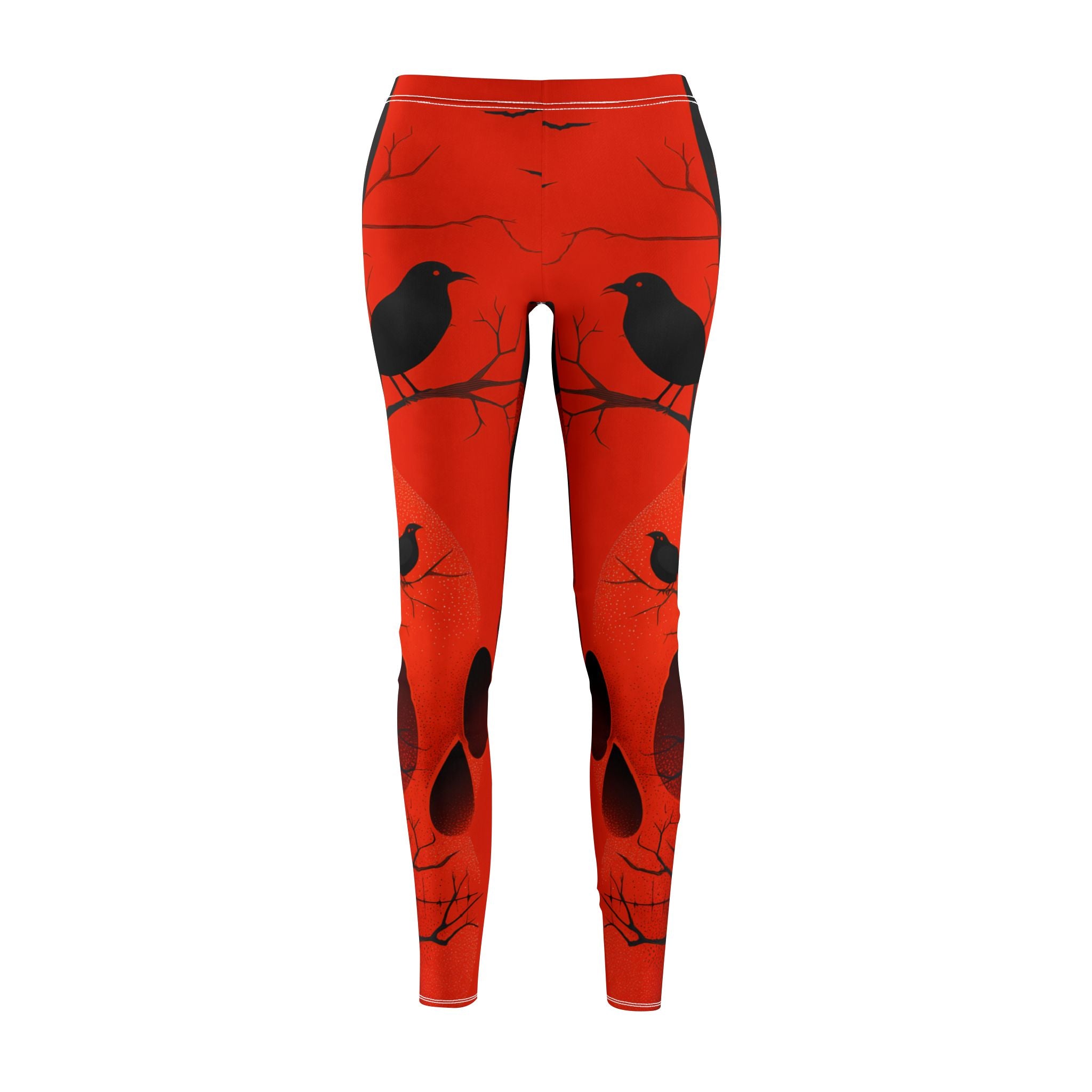 Maison Verne Halloween Ltd. Edition Damen Leggings "Ravens Reign" - 🎃👻 Wicked Elegance No. 61 👻🎃