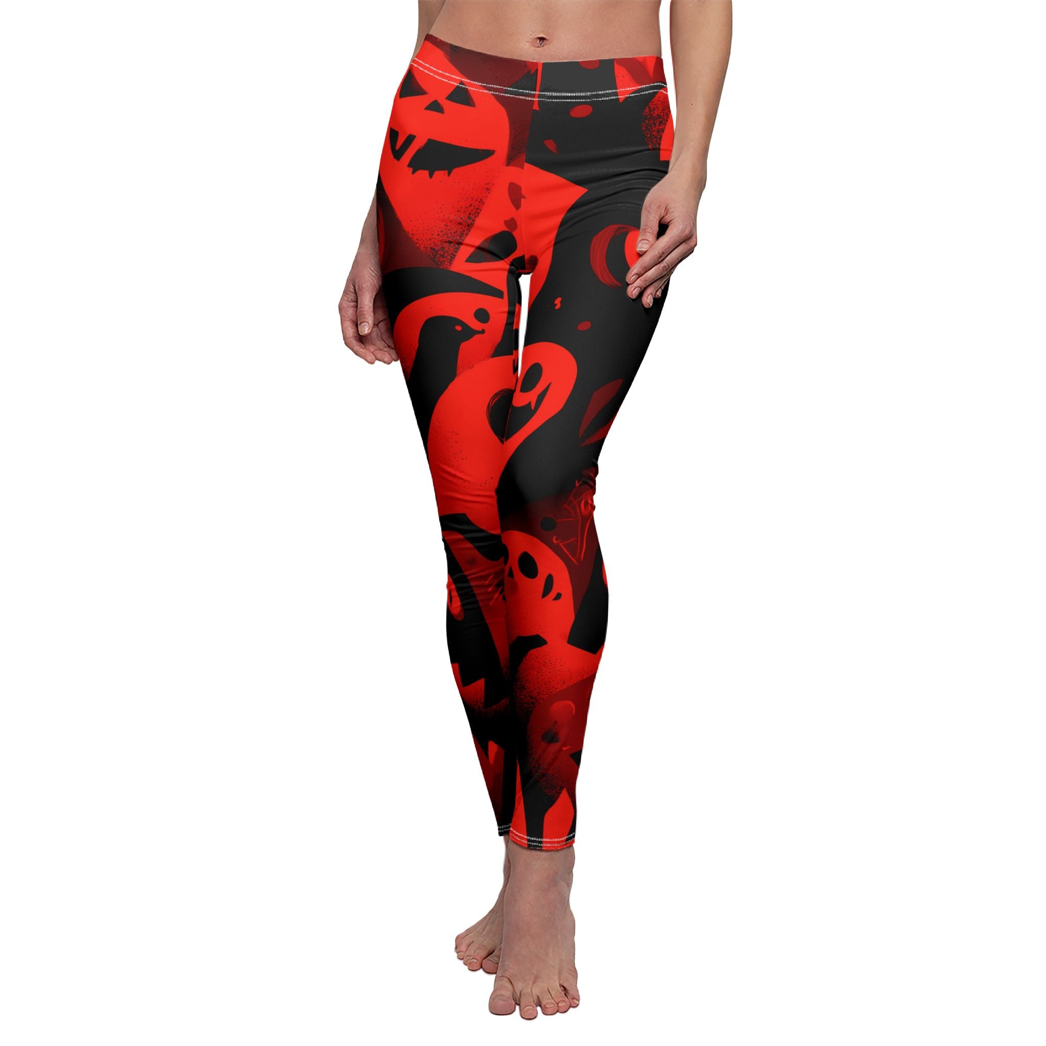 Maison Verne Halloween Ltd. Edition Damen Leggings "Carnival of Shadows" - 🎃👻 Wicked Elegance No. 51 👻🎃