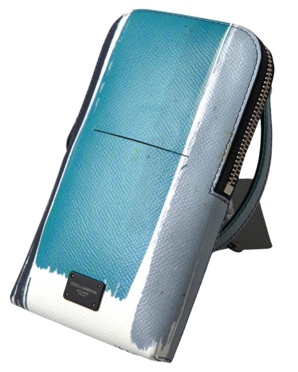 Dolce & Gabbana Blue Leather Purse Crossbody Sling Phone Bag Unisex
