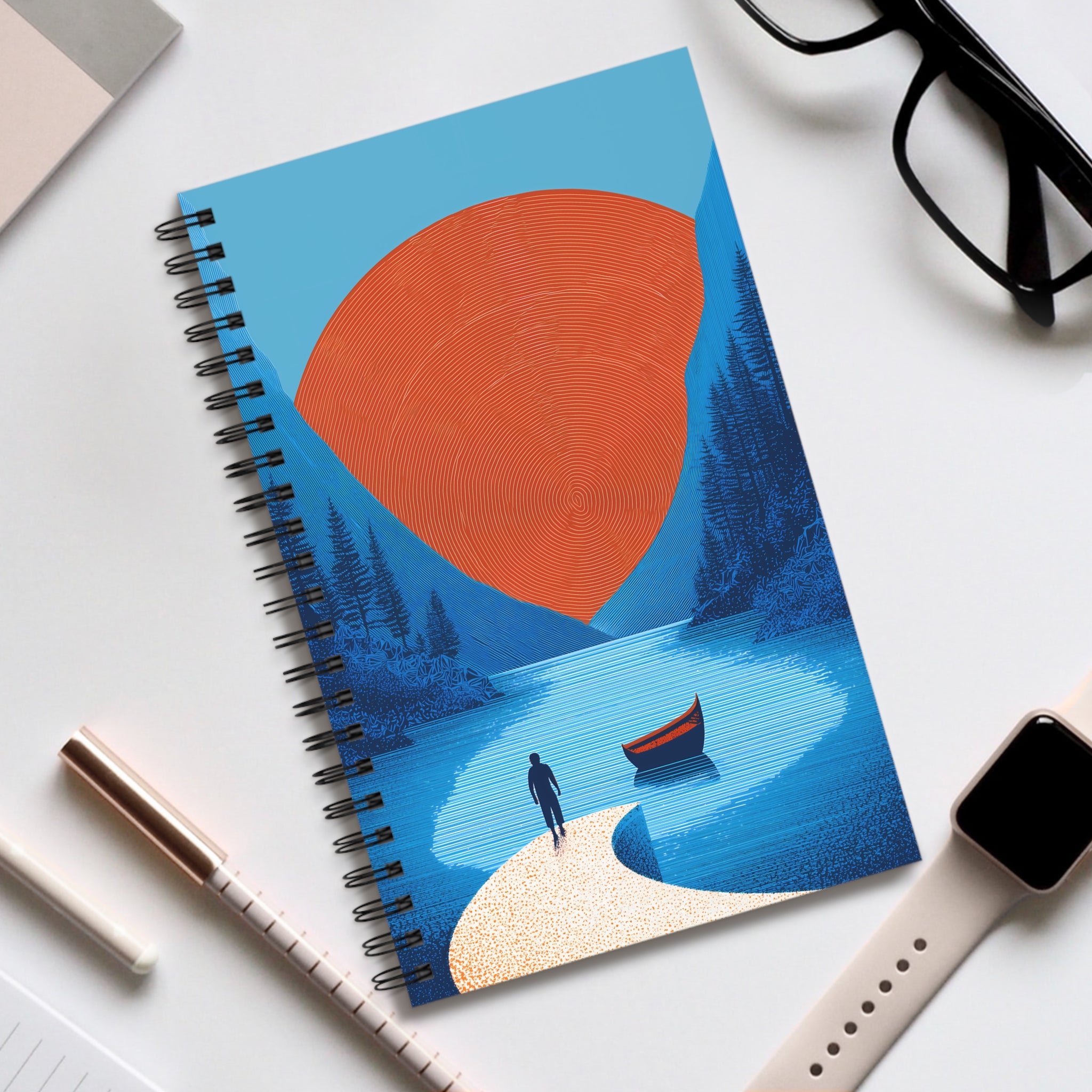 Notizbuch mit Spiralbindung "Solar Drift" - Below & Beyond No. 07