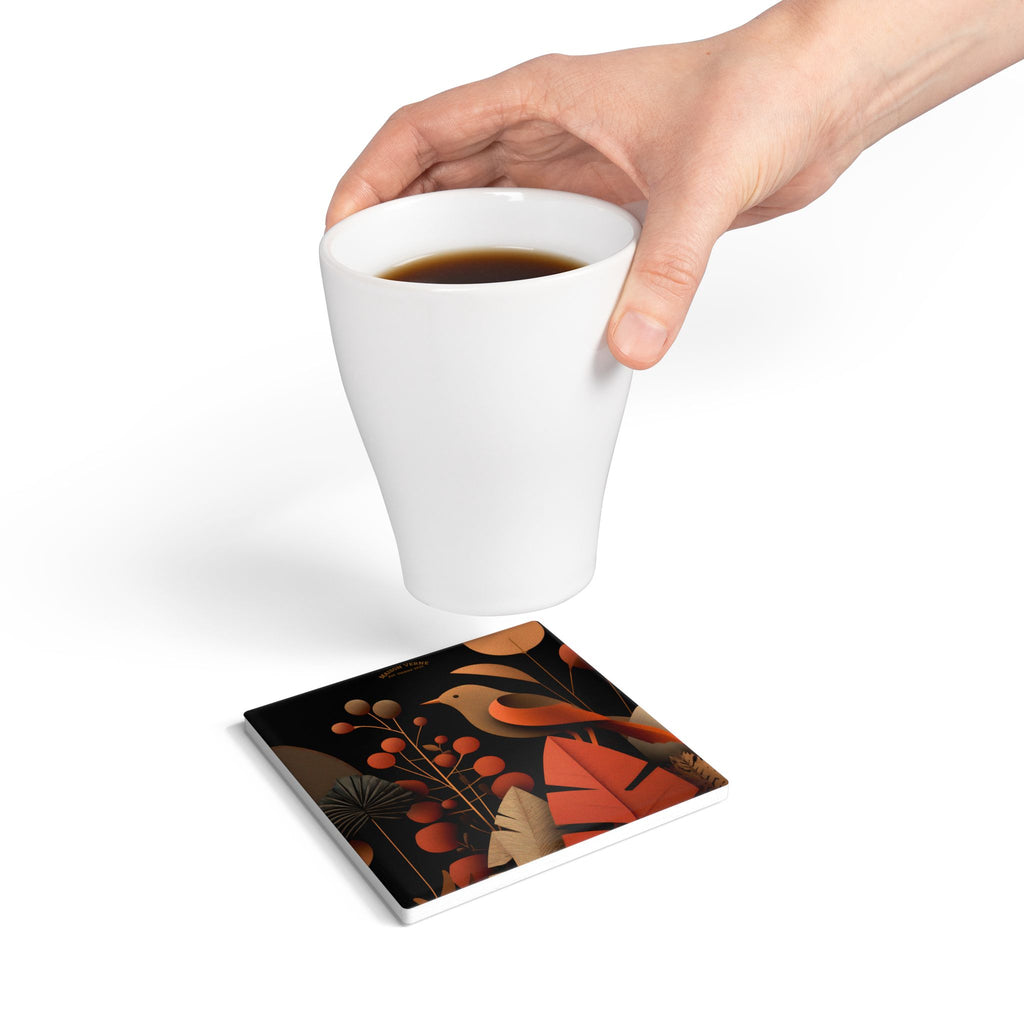 Ceramic Coaster "Harvest Melody" - Golden Autumn No. 18