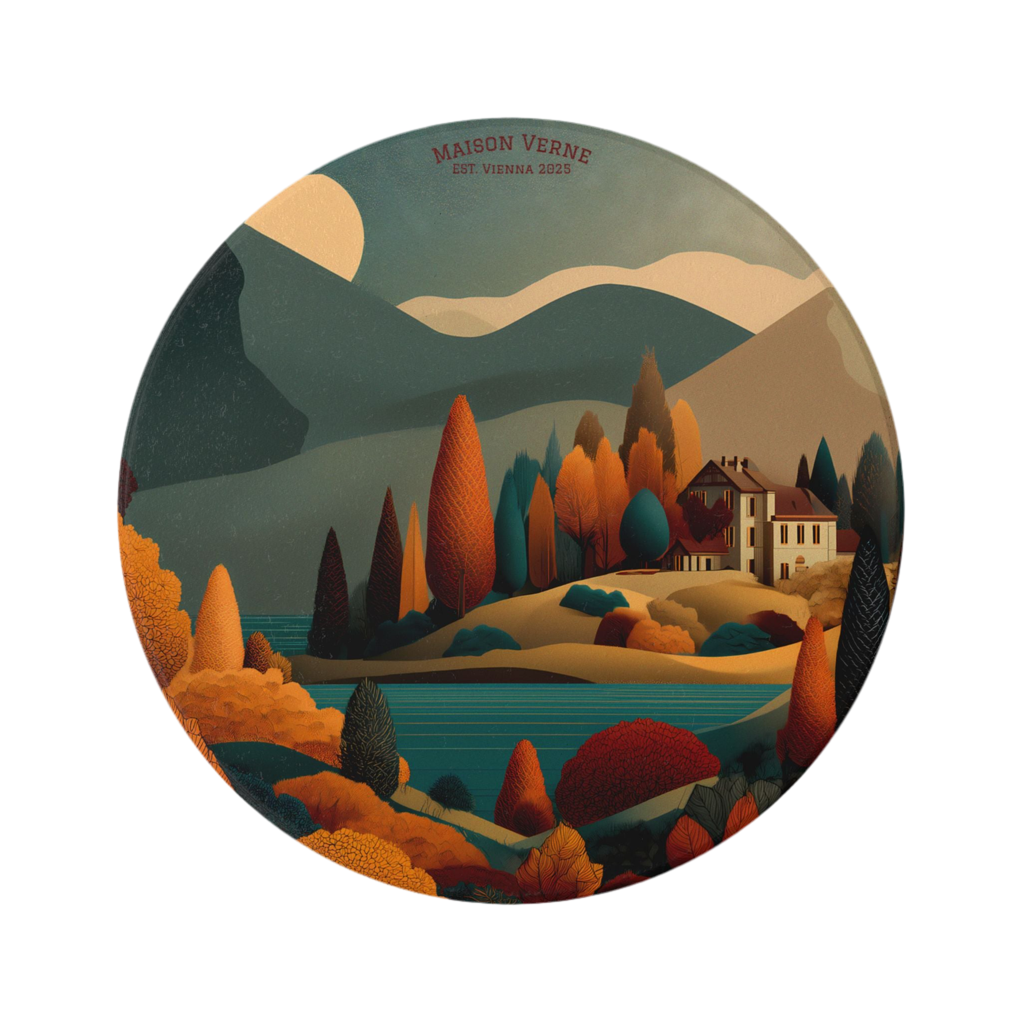 Maison Verne Keramik Untersetzer "Twilight Manor" - Golden Autumn No. 46