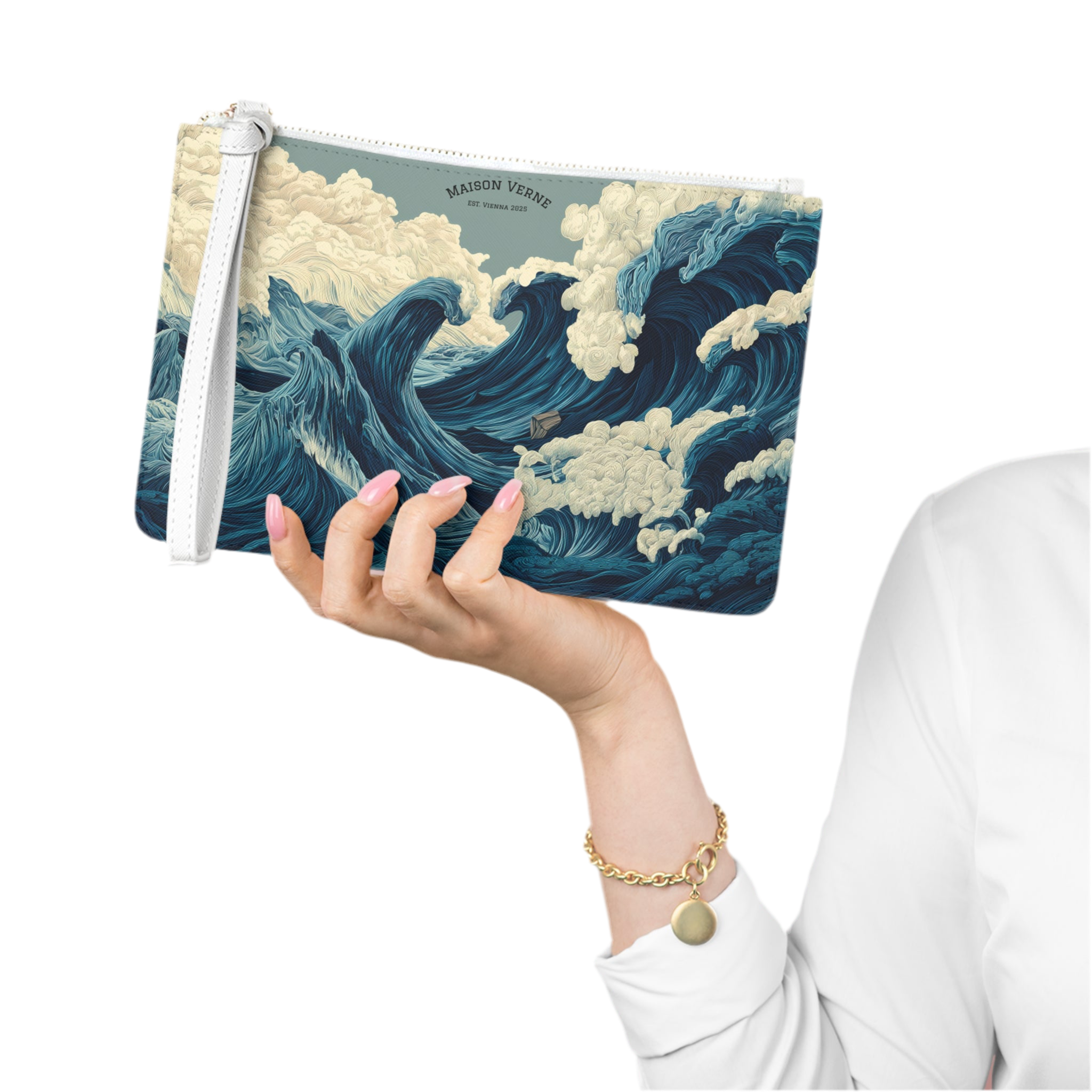 Maison Verne Clutch "Tempest's Embrace"- Opal Depths No. 38