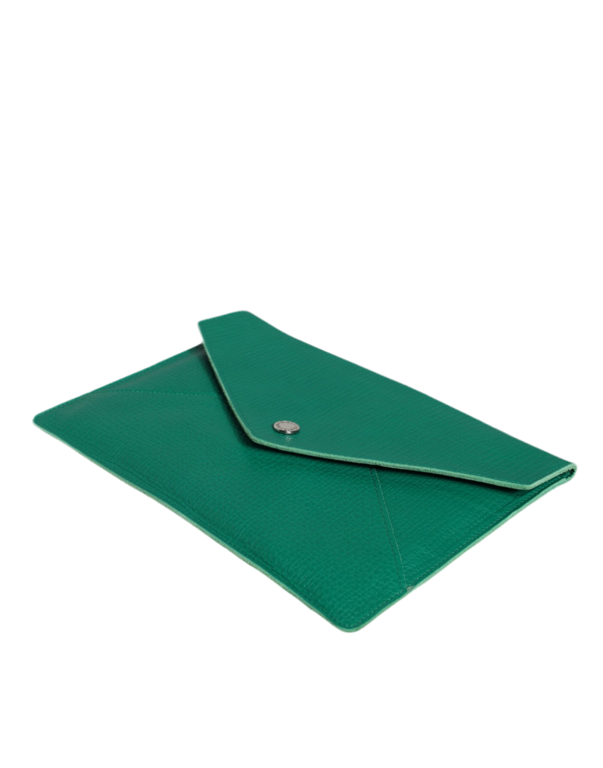 Dolce & Gabbana Green Leather Handbag Clutch Mini Purse Pouch Tablet Case