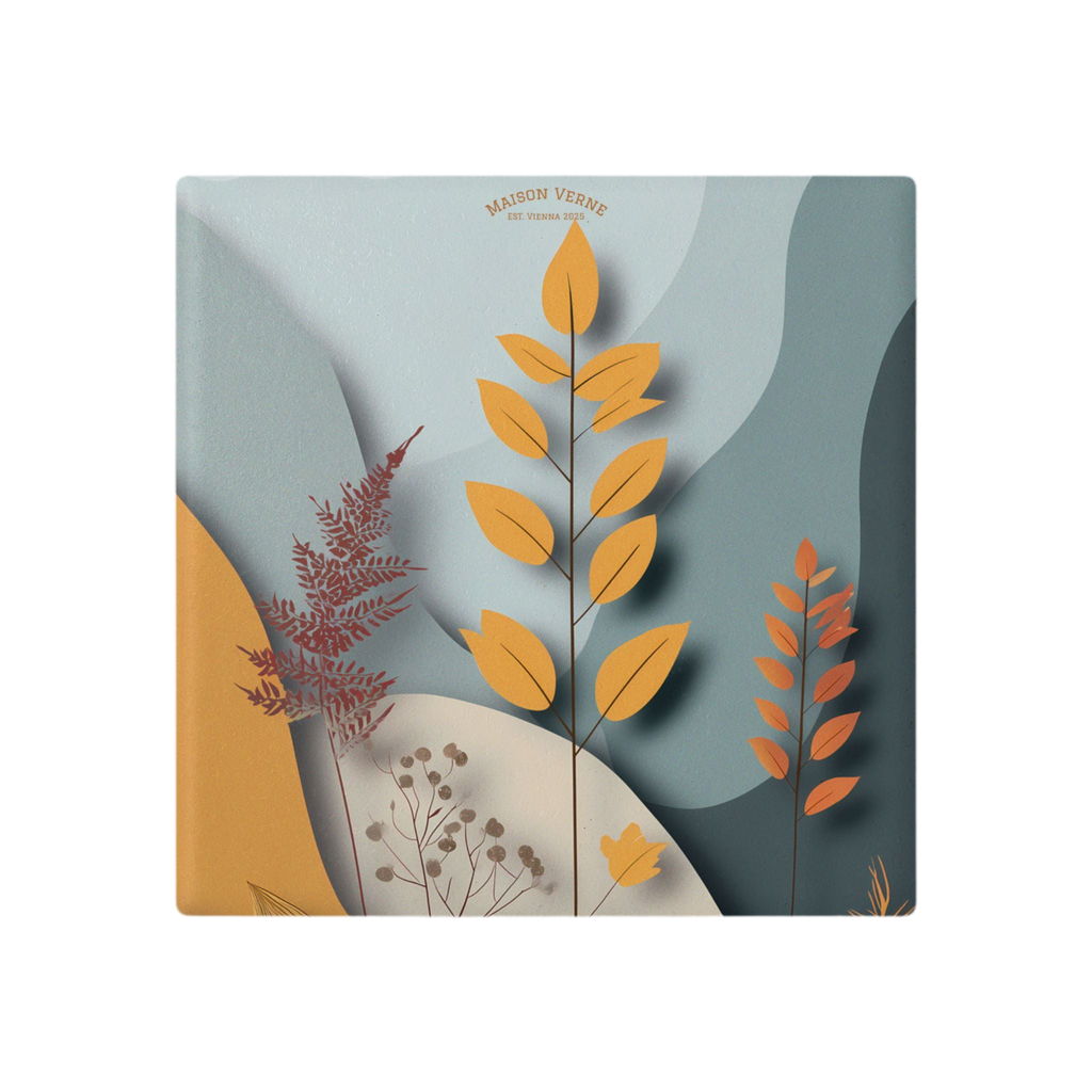 Maison Verne Keramik Untersetzer "Whispering Leaves" - Golden Autumn No. 16
