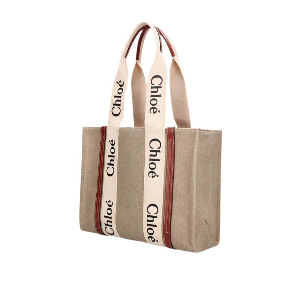 Chloé Tote Bag Woody Medium aus Canvas