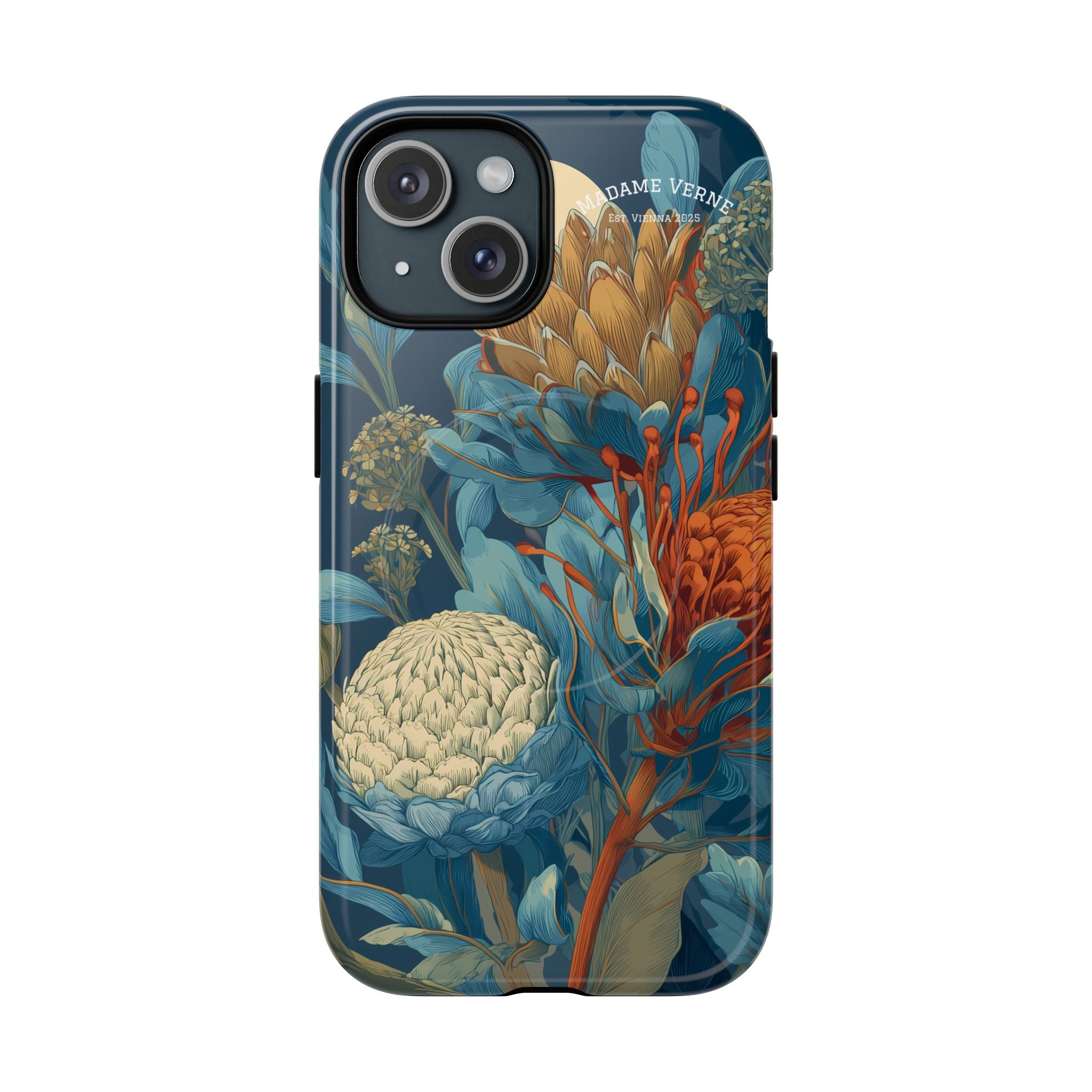MagSafe iPhone-Schutzhülle "Protea Reverie" - Cosmic Botanicals No. 62
