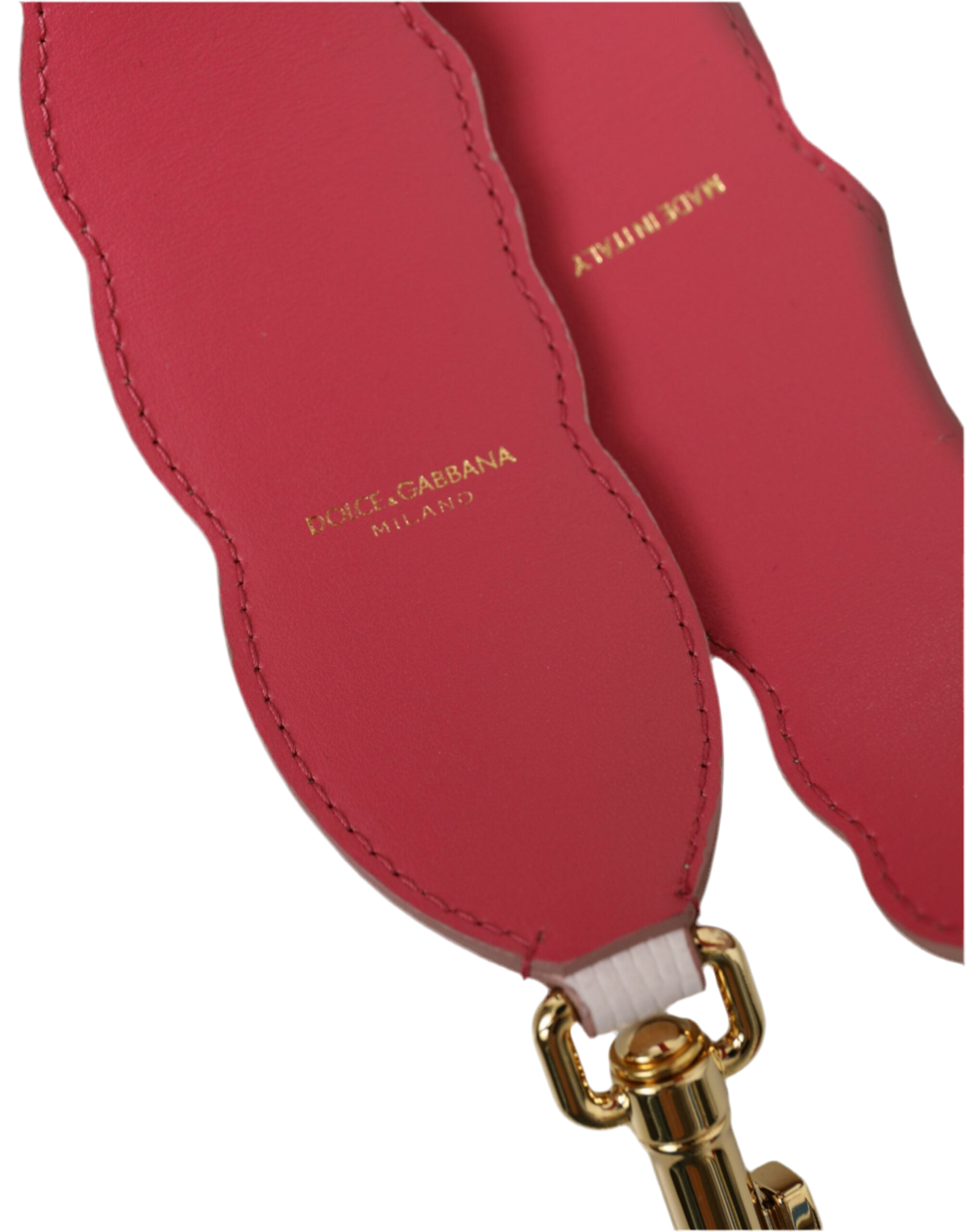 Dolce & Gabbana White Floral Leather Accessory Shoulder Strap