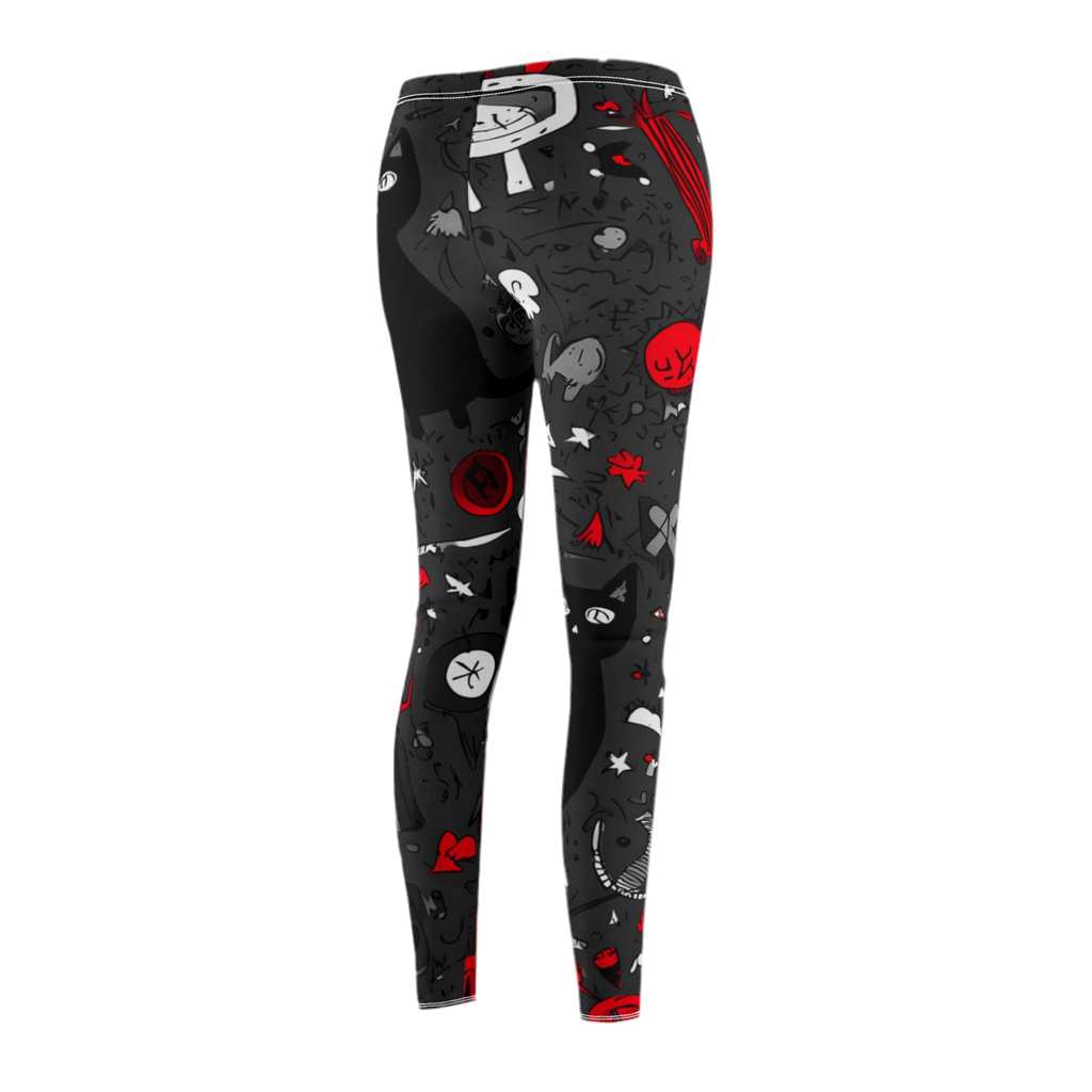 Maison Verne Halloween Ltd. Edition Plus Size Damen Leggings "Midnight Mischief" - 🎃👻 Wicked Elegance No. 74 👻🎃
