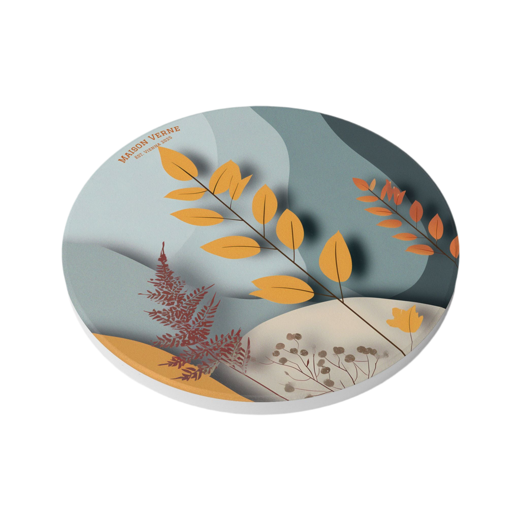 Maison Verne Keramik Untersetzer "Whispering Leaves" - Golden Autumn No. 16