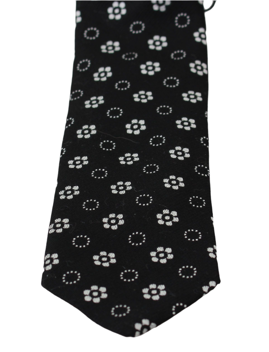 Dolce & Gabbana Black 100% Silk Floral Print Print Classic Tie