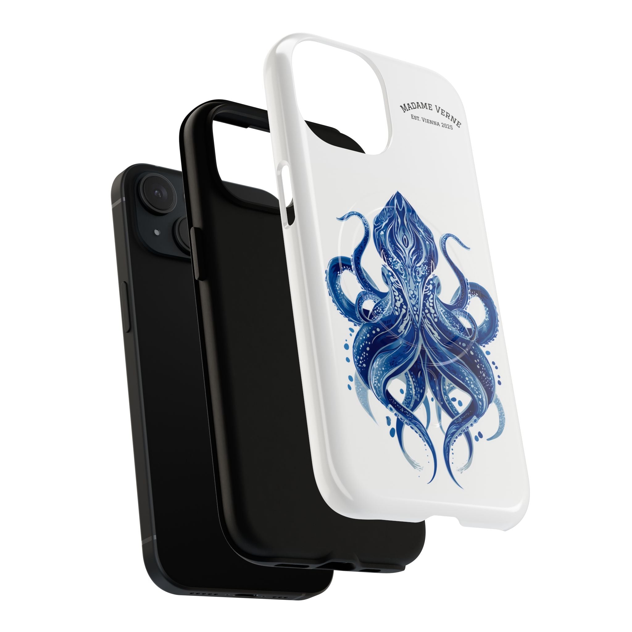 MagSafe iPhone-Schutzhülle "Deep Blue Bloom" - Opal Depths No. 32