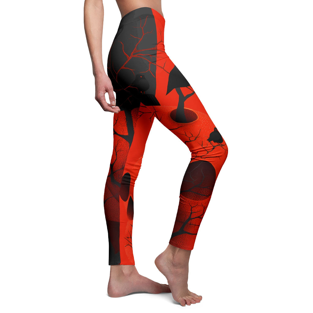 Maison Verne Halloween Ltd. Edition Damen Leggings "Ravens Reign" - 🎃👻 Wicked Elegance No. 61 👻🎃