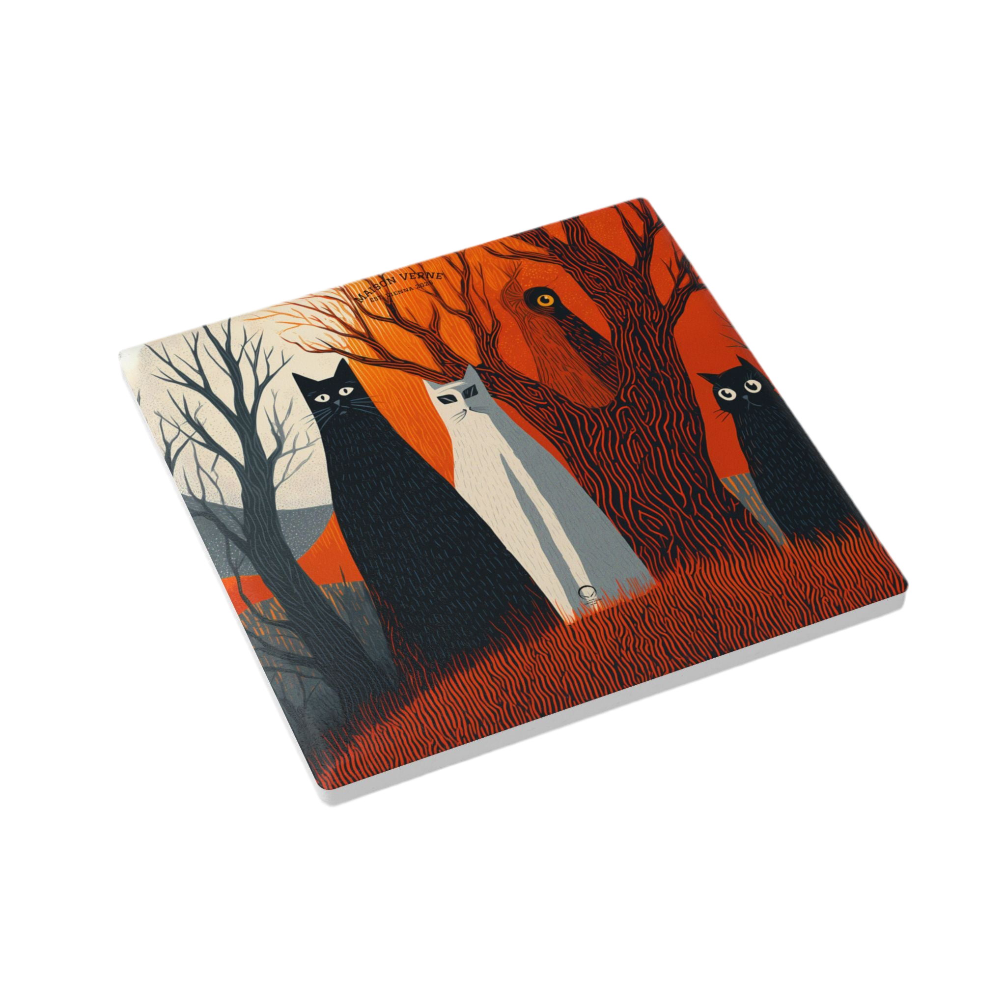 Maison Verne Halloween Ltd. Edition Keramik Untersetzer "Silent Guardians" - 🎃👻 Wicked Elegance No. 45 👻🎃