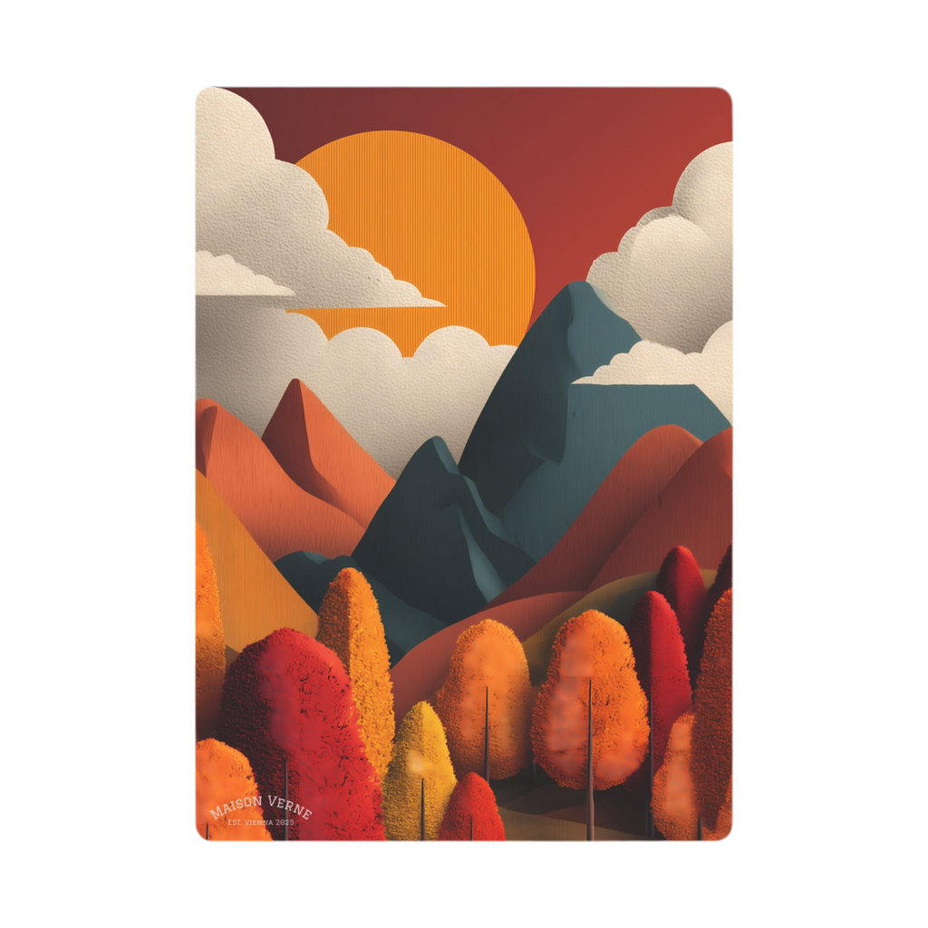 Maison Verne Poker Karten "Ember Peaks" - Golden Autumn No. 01