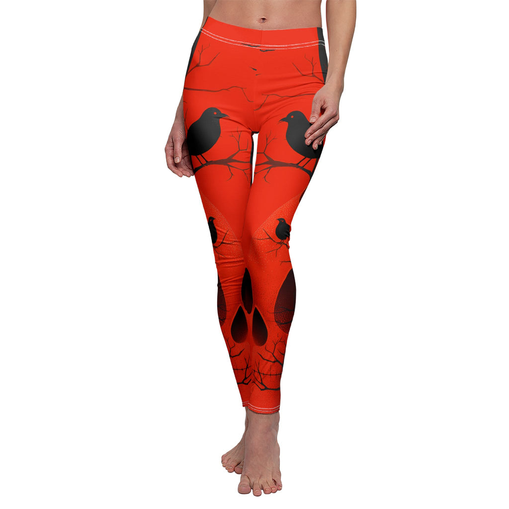 Maison Verne Halloween Ltd. Edition Damen Leggings "Ravens Reign" - 🎃👻 Wicked Elegance No. 61 👻🎃