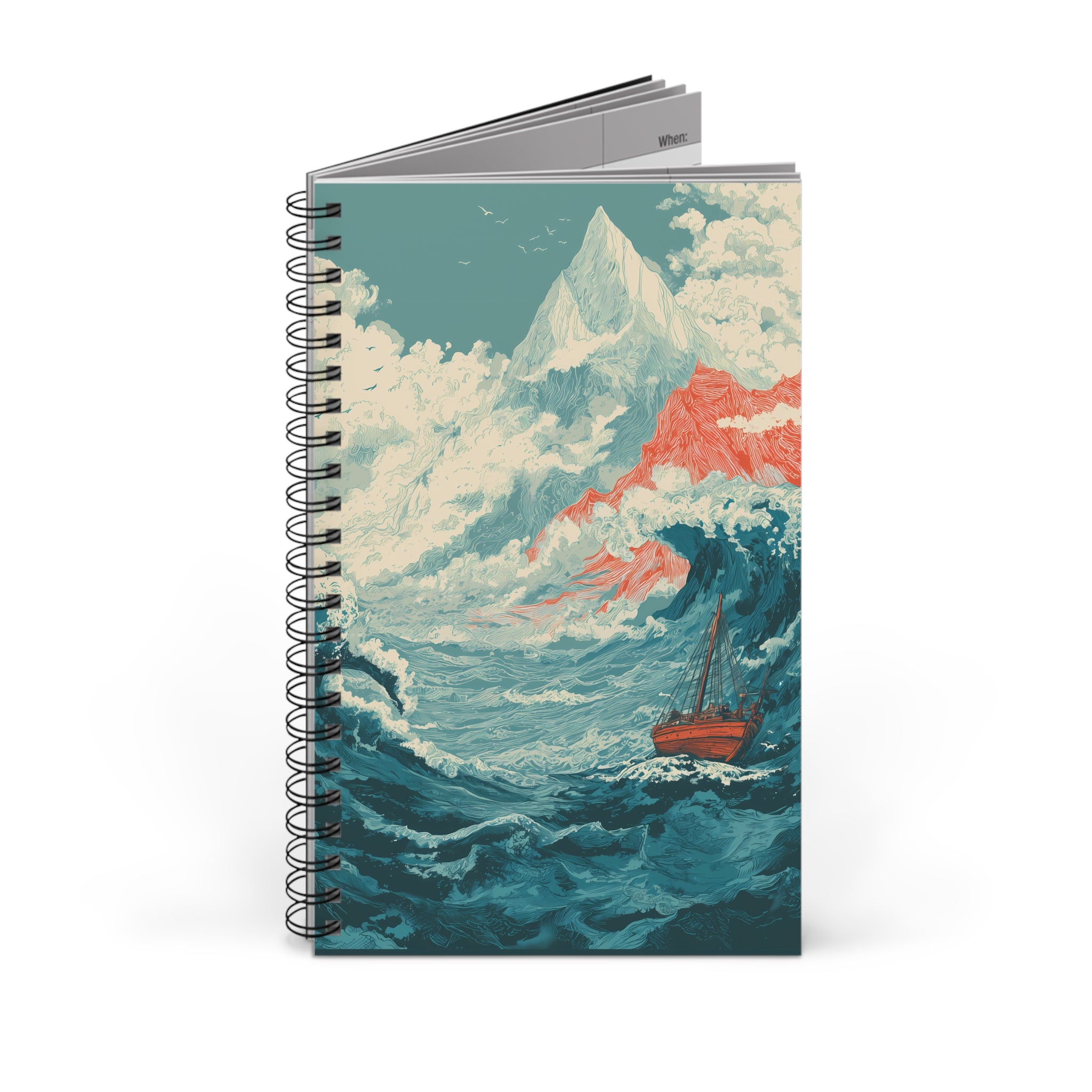 Notizbuch mit Spiralbindung "Tide of Fire" - Below & Beyond No. 05