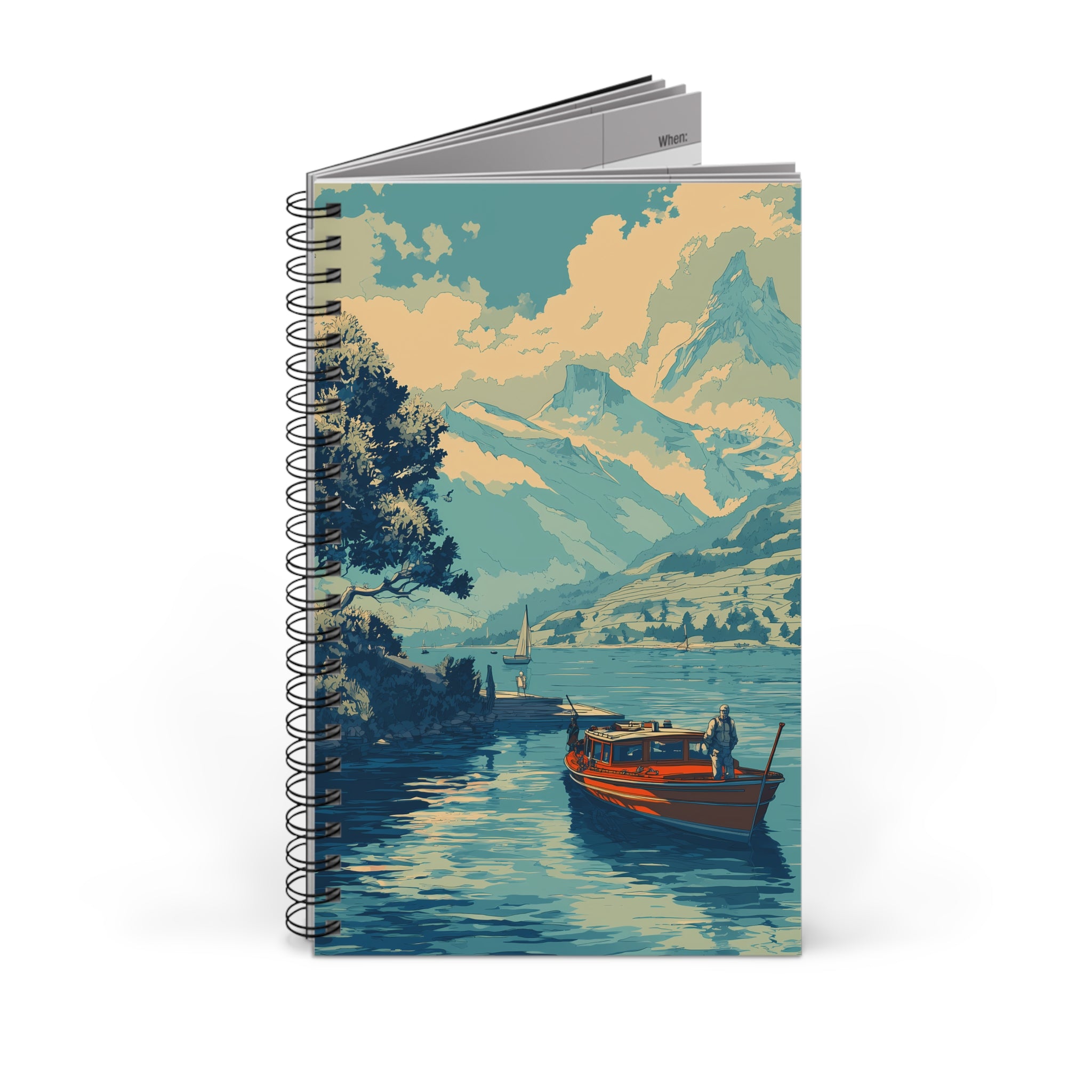 Notizbuch mit Spiralbindung "Mountain Lake" - Below & Beyond No. 02