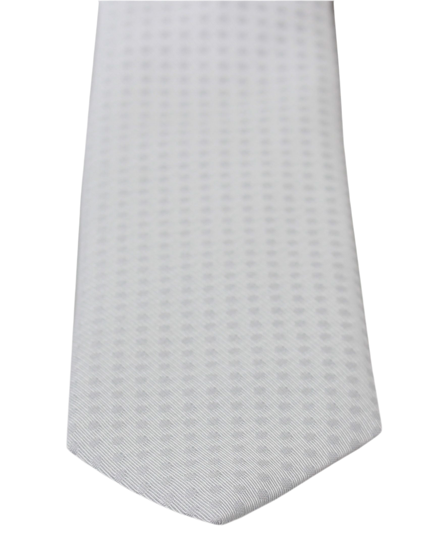 Dolce & Gabbana White Patterned Classic Mens Slim Necktie Tie